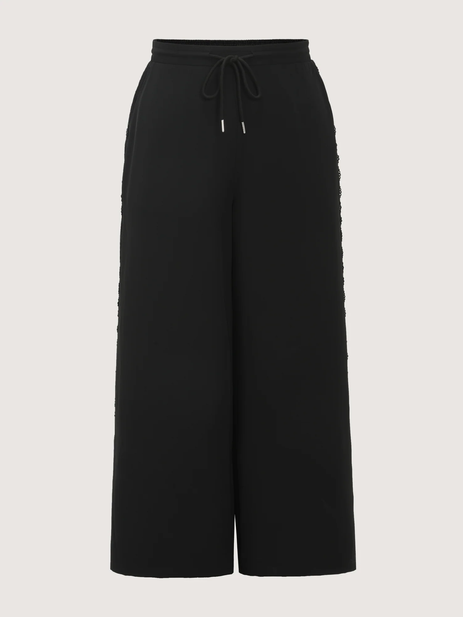 Lace Side Panels Drawstring Pants - Image 9