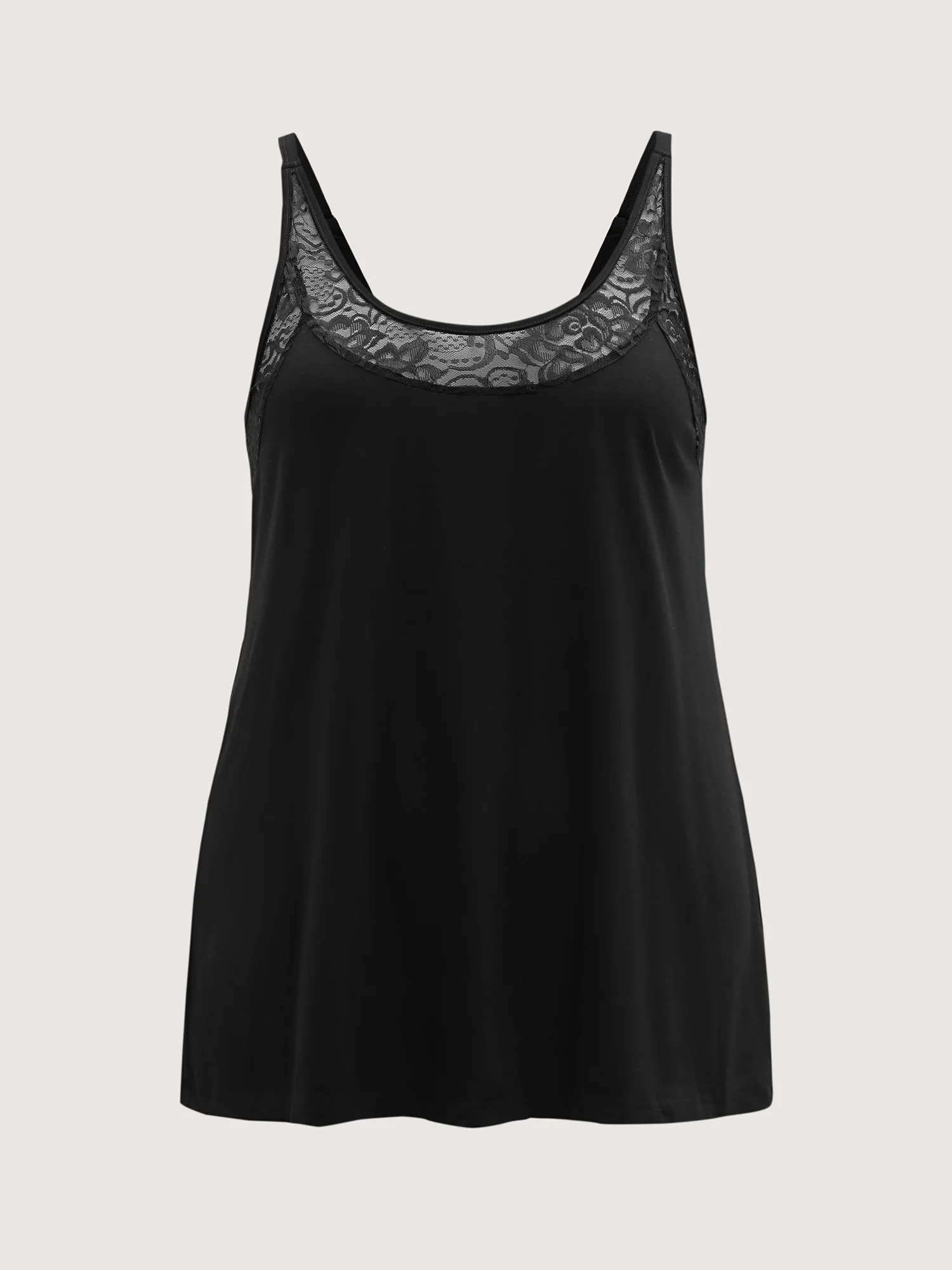 Lace Scoop Neckline Pockets Two-Piece Pajama Set - Image 10