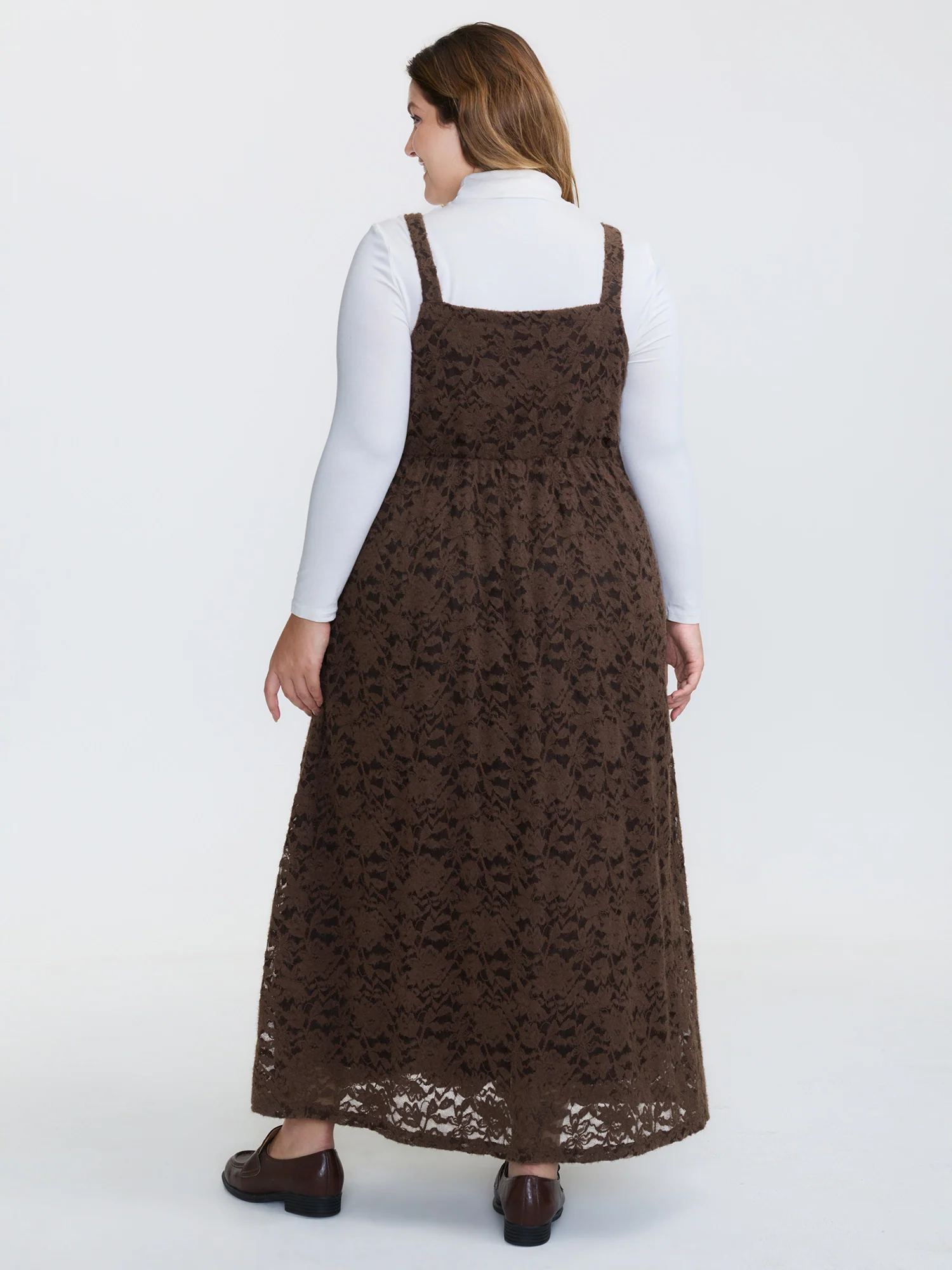 Lace Textured Adjustable Straps Maxi Dress - Image 5