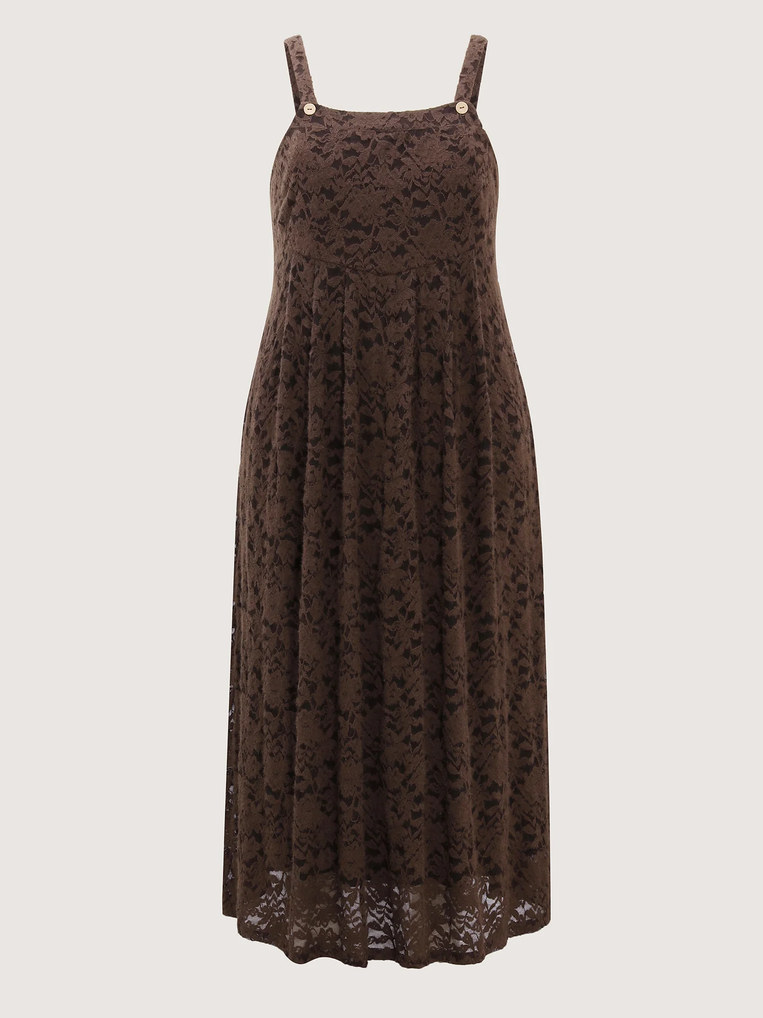Lace Textured Adjustable Straps Maxi Dress - Image 8