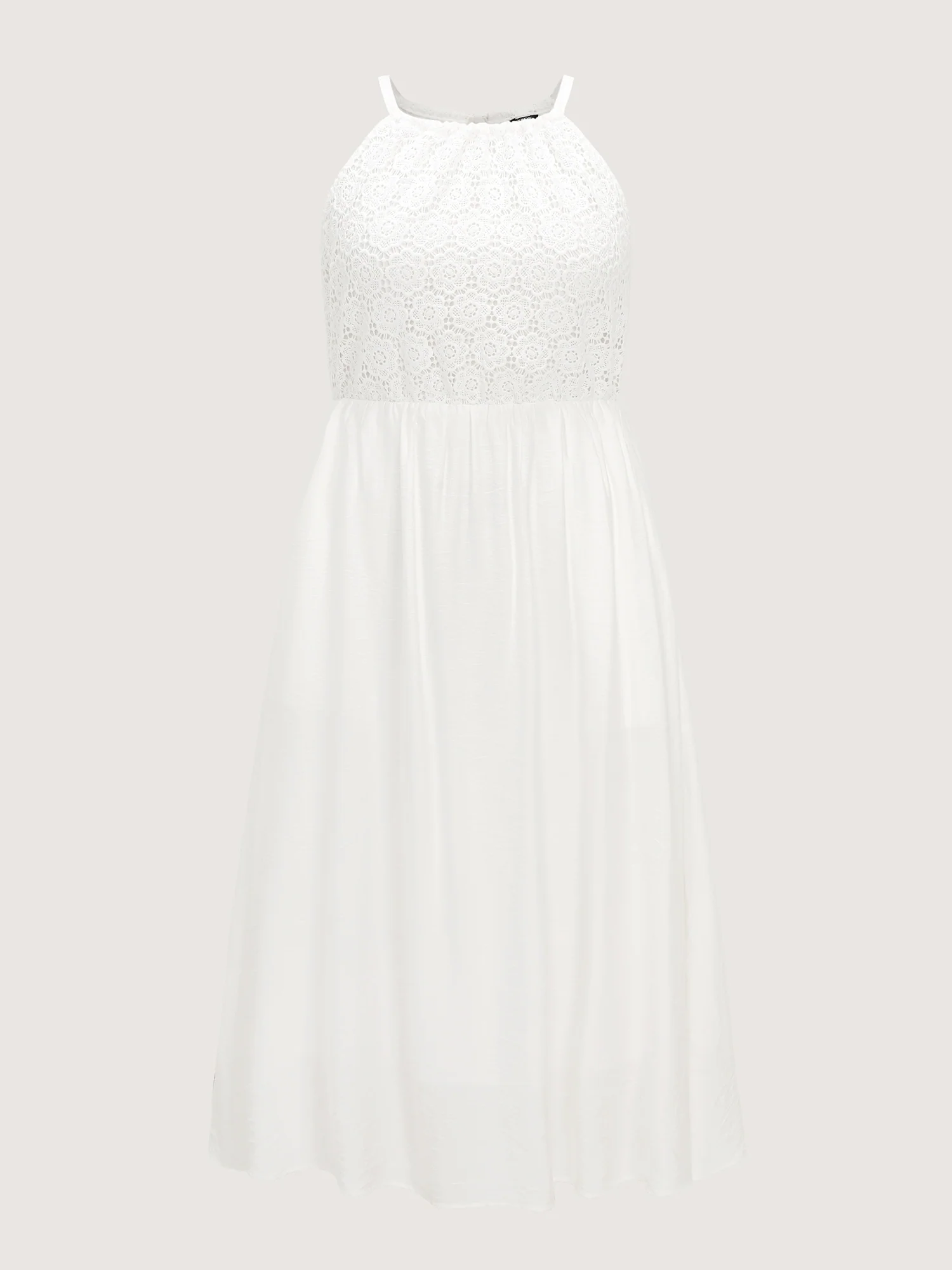 Lace Textured Halter Neckline Maxi Dress - Image 5