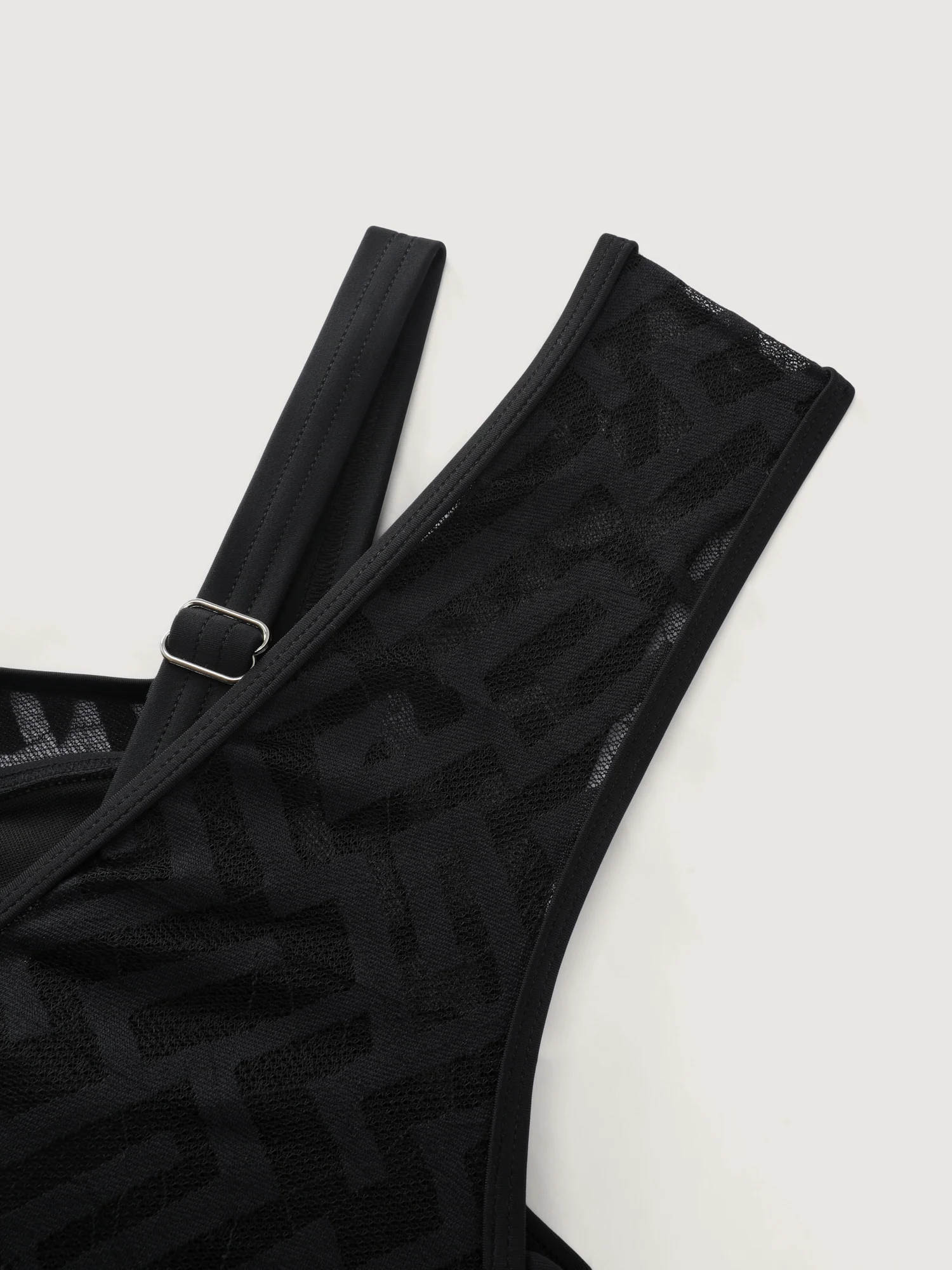 Lace Textured Mesh Swim Dress - Image 10