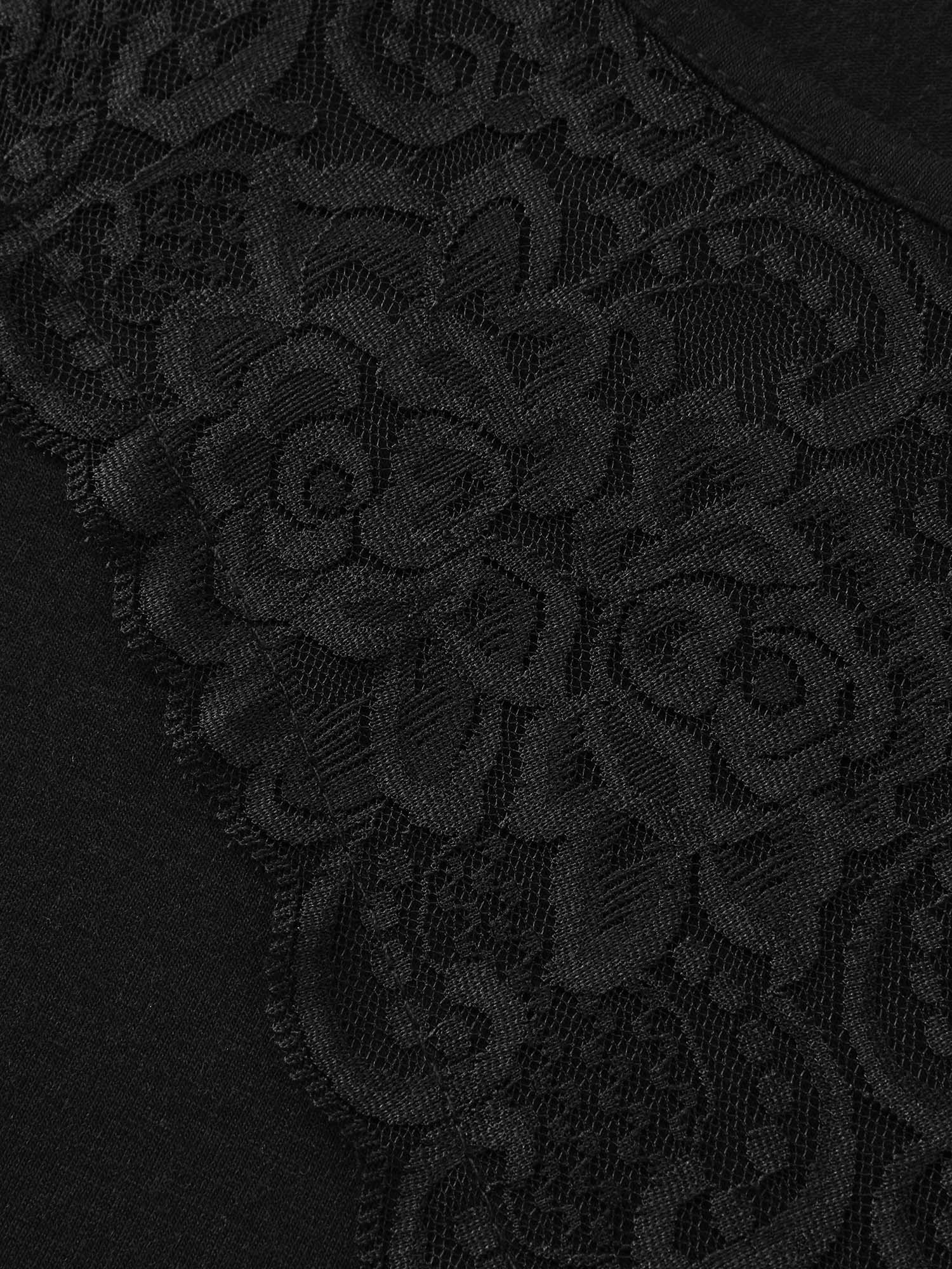 Lace Trim Open Back Nightgown - Image 6