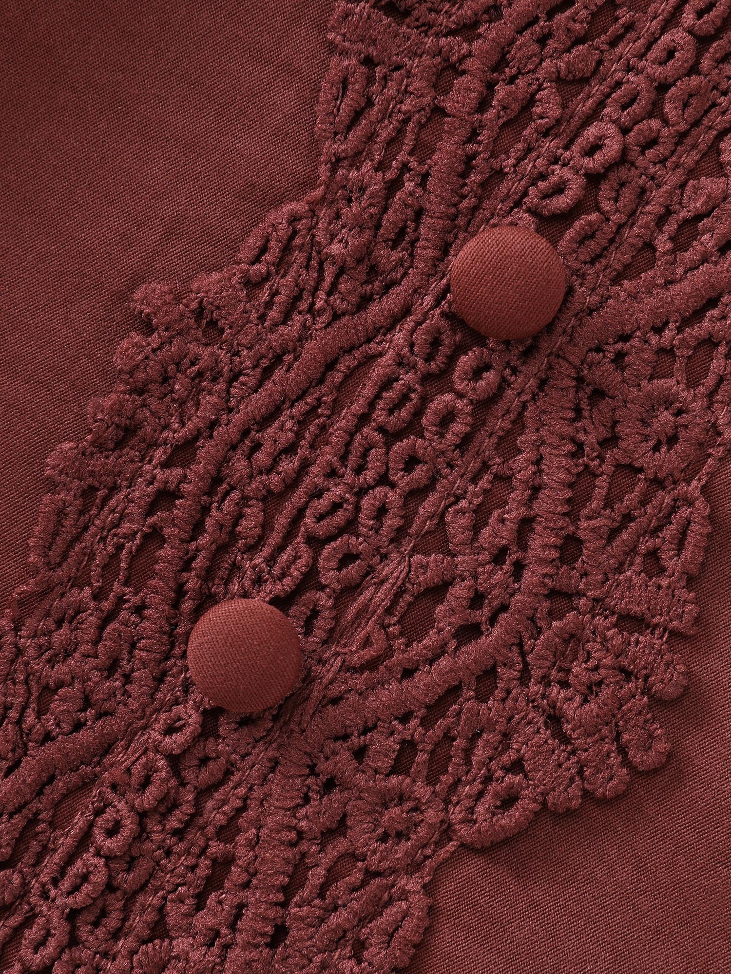 Lace Trim Cinched-Flared Blouse - Image 5