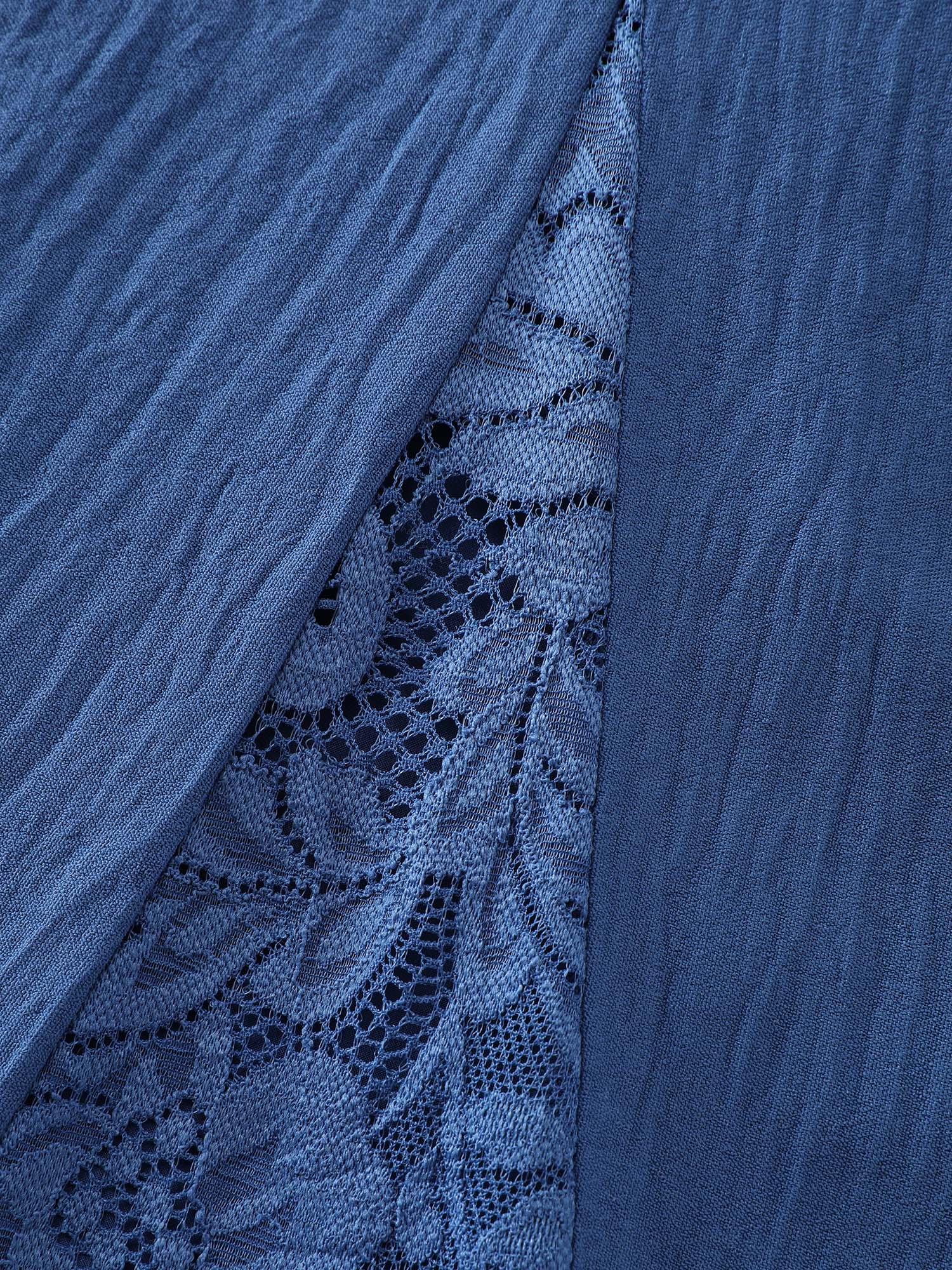 Lace Trim Cinched-Waist Maxi Dress - Image 7