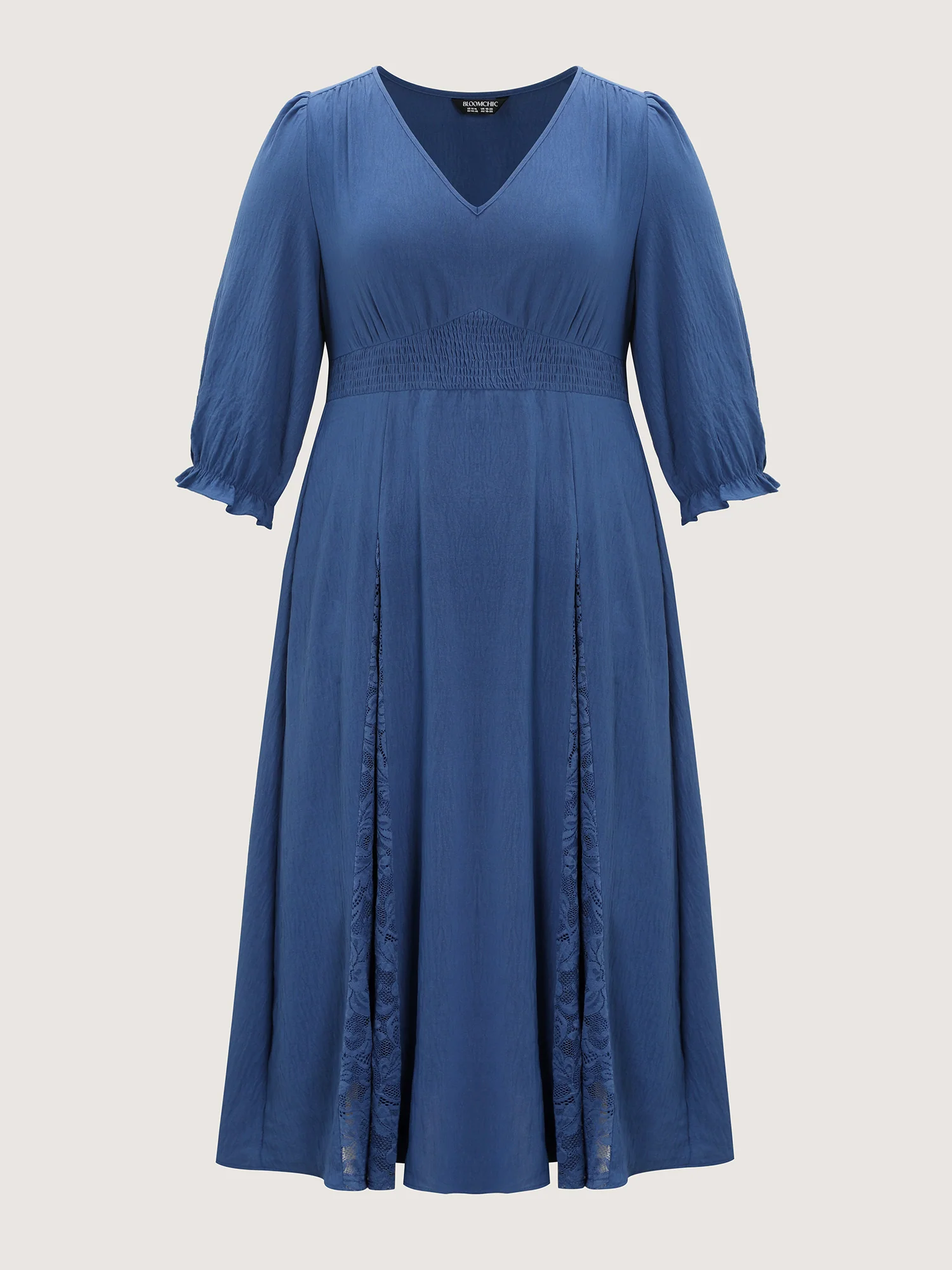 Lace Trim Cinched-Waist Maxi Dress - Image 8