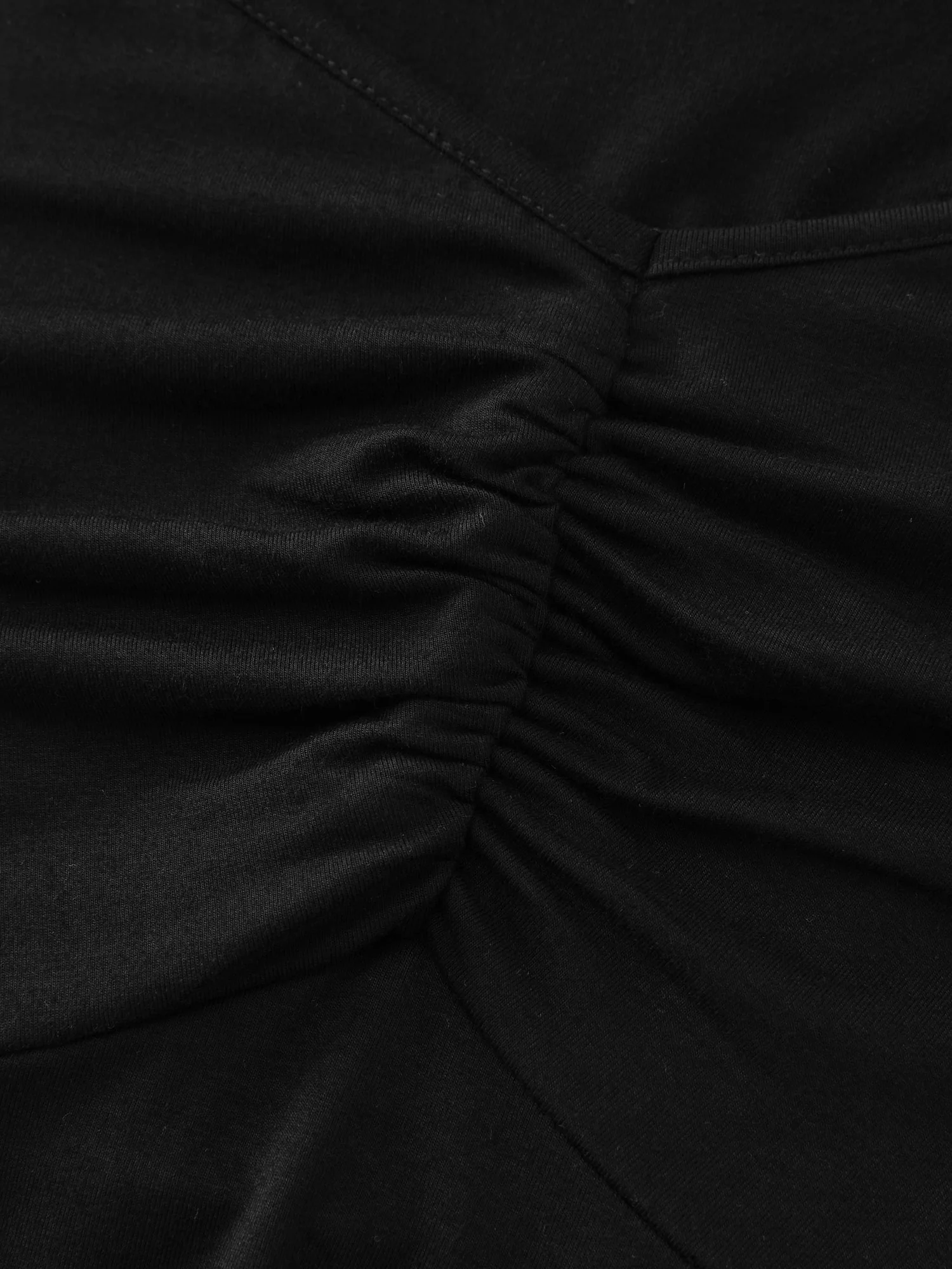 Lace Trim Flared Sleeve Ruched-Front Knit Top - Image 5