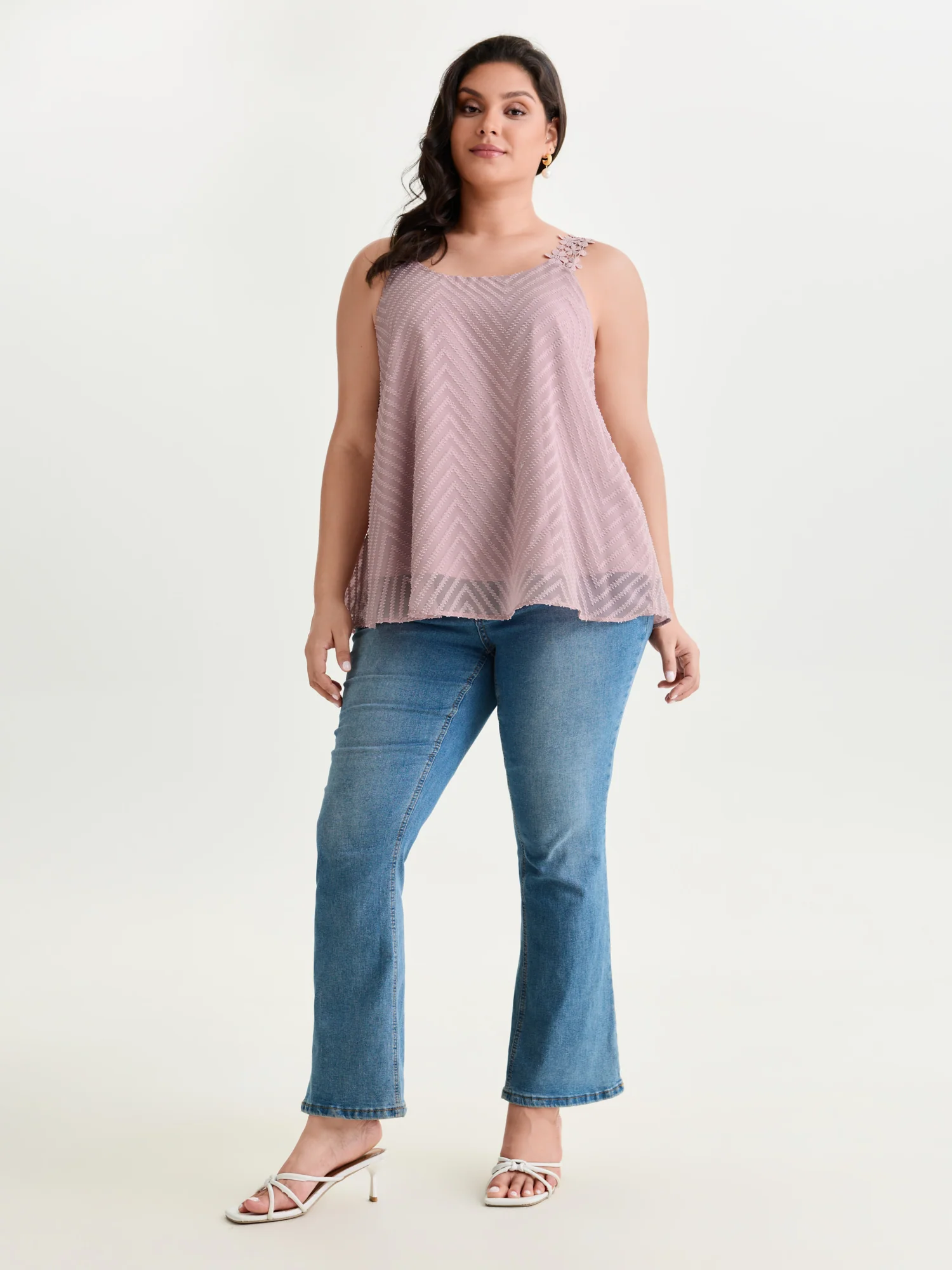 Lace Trim Flowy Tank Top - Image 14