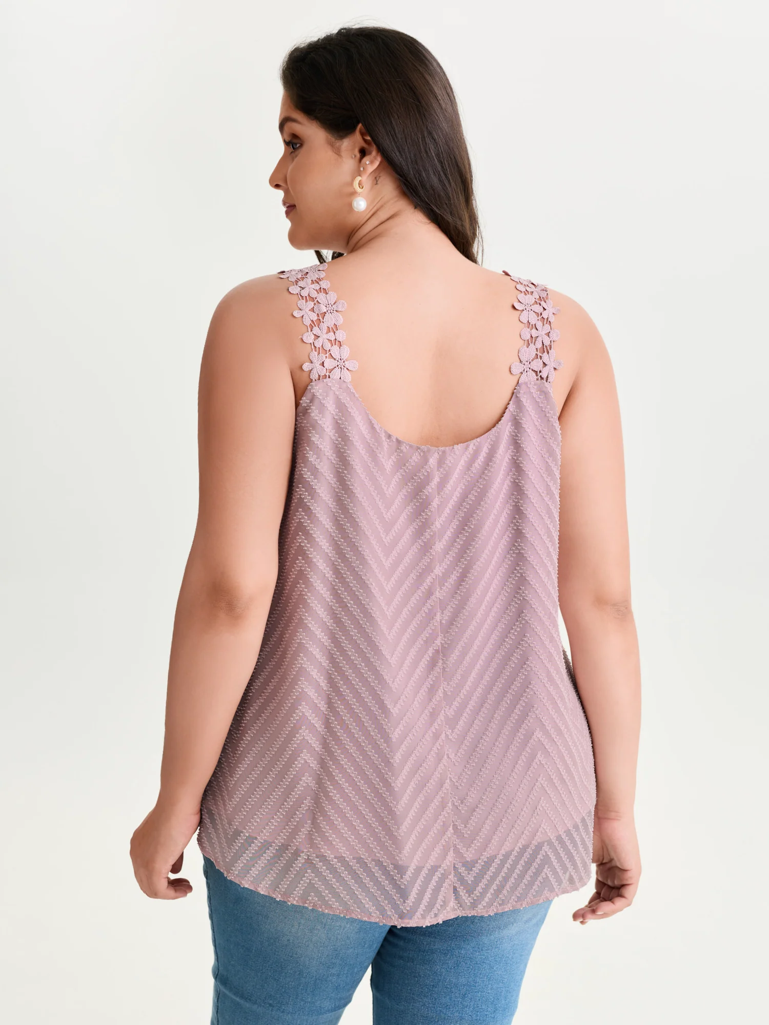 Lace Trim Flowy Tank Top - Image 15