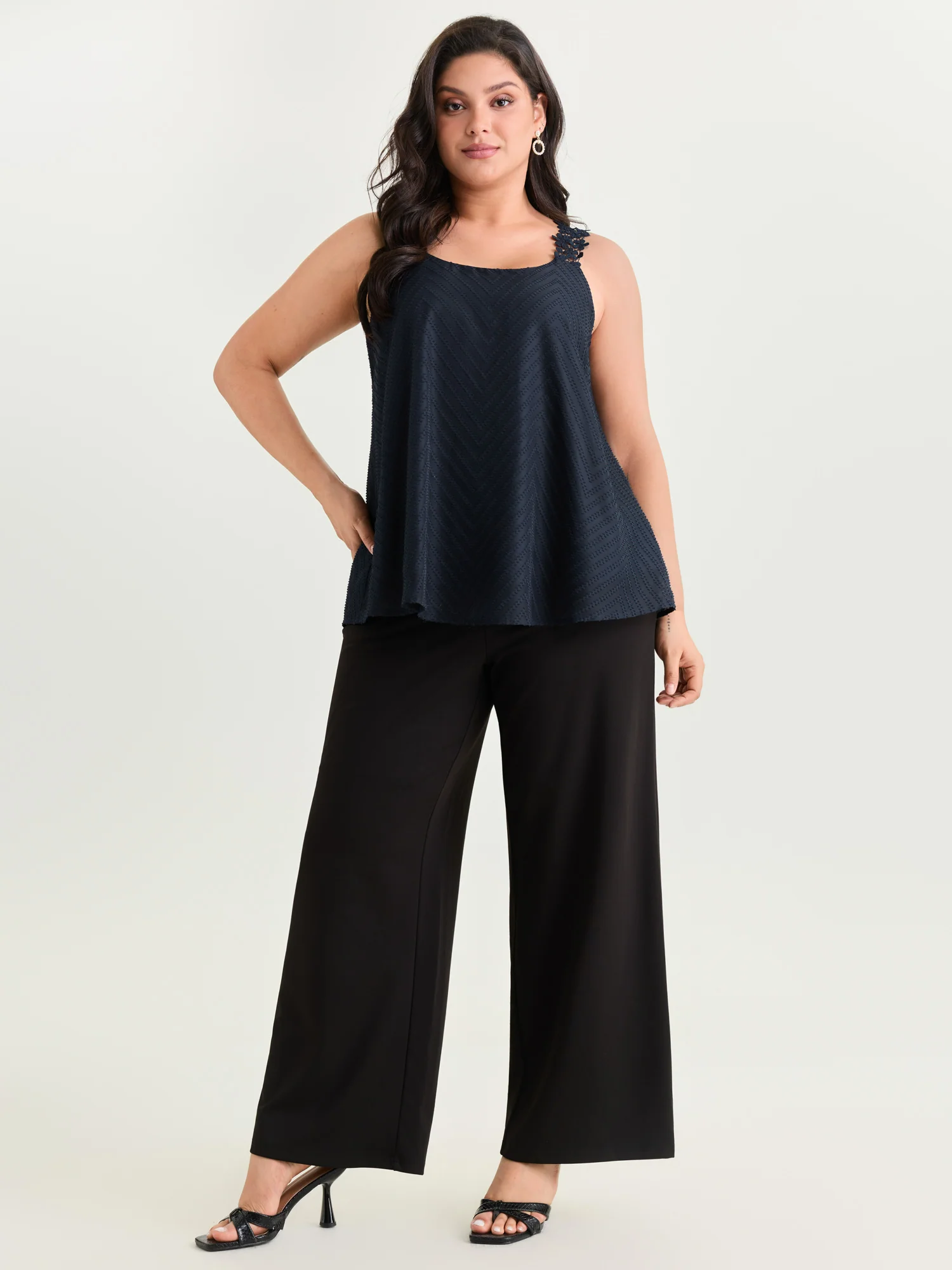 Lace Trim Flowy Tank Top - Image 18
