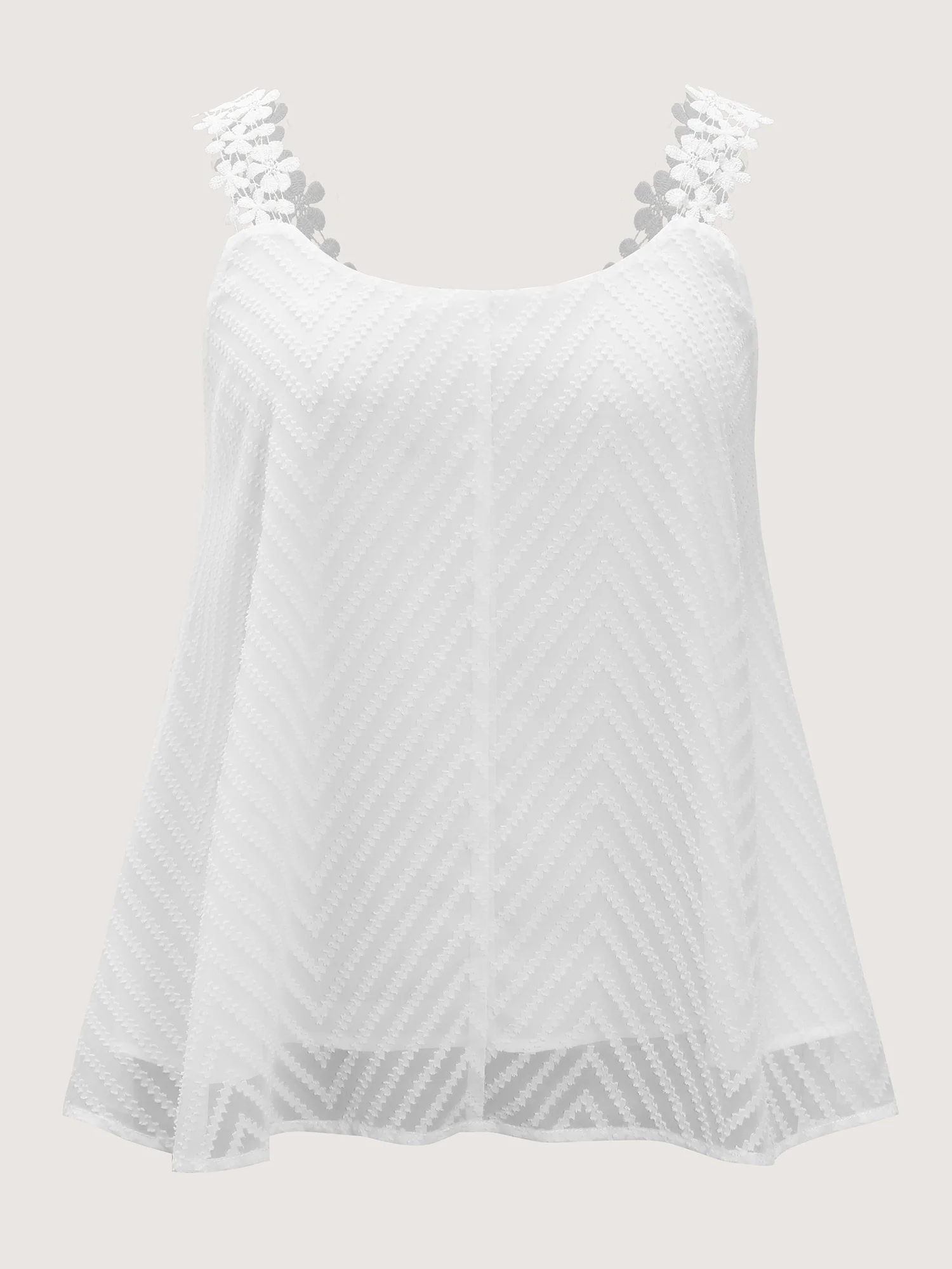 Lace Trim Flowy Tank Top - Image 7