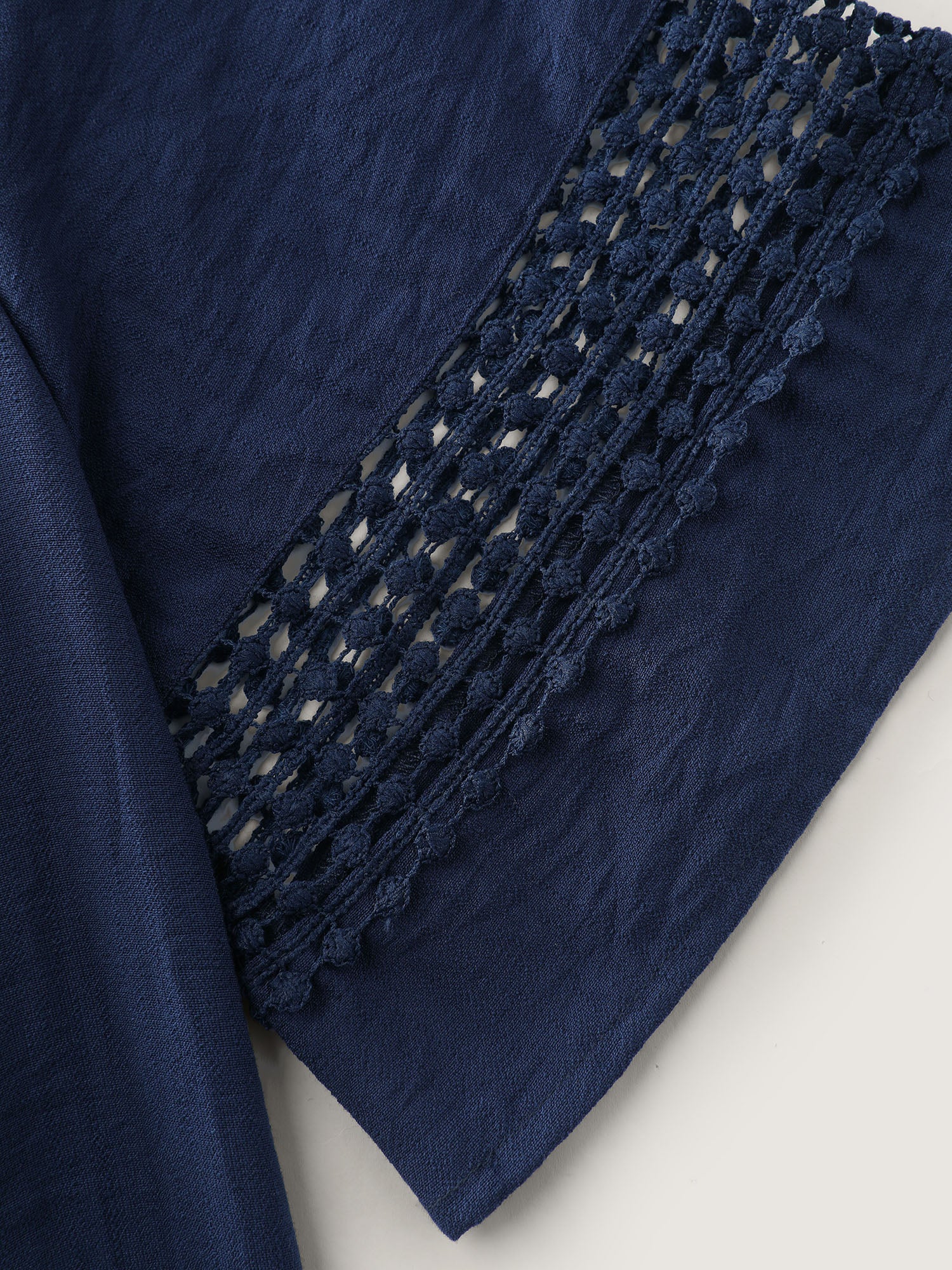 Lace Trim Gathered Front Blouse - Image 6