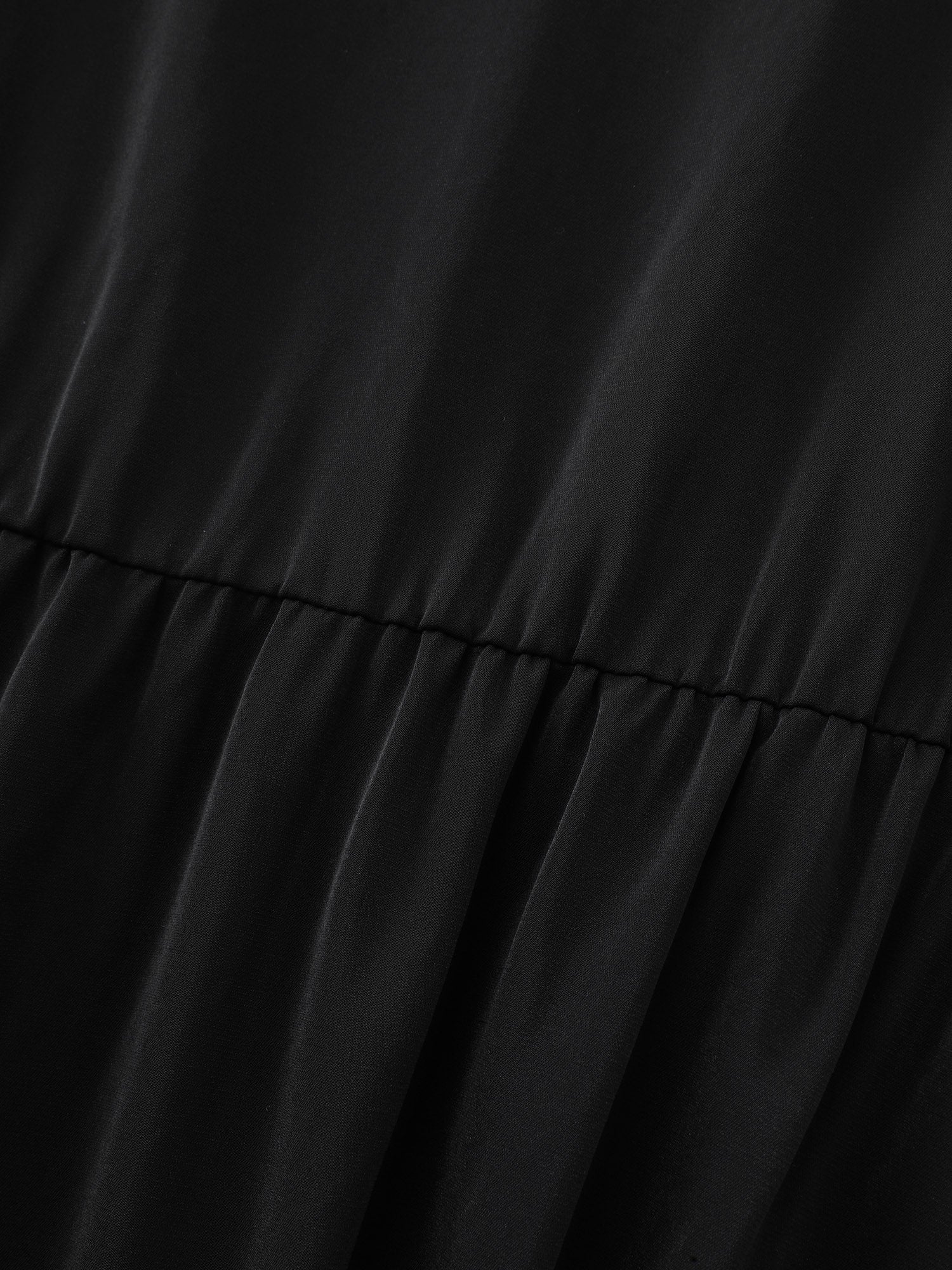 Lace Trim Keyhole Neckline Solid Midi Dress - Image 6