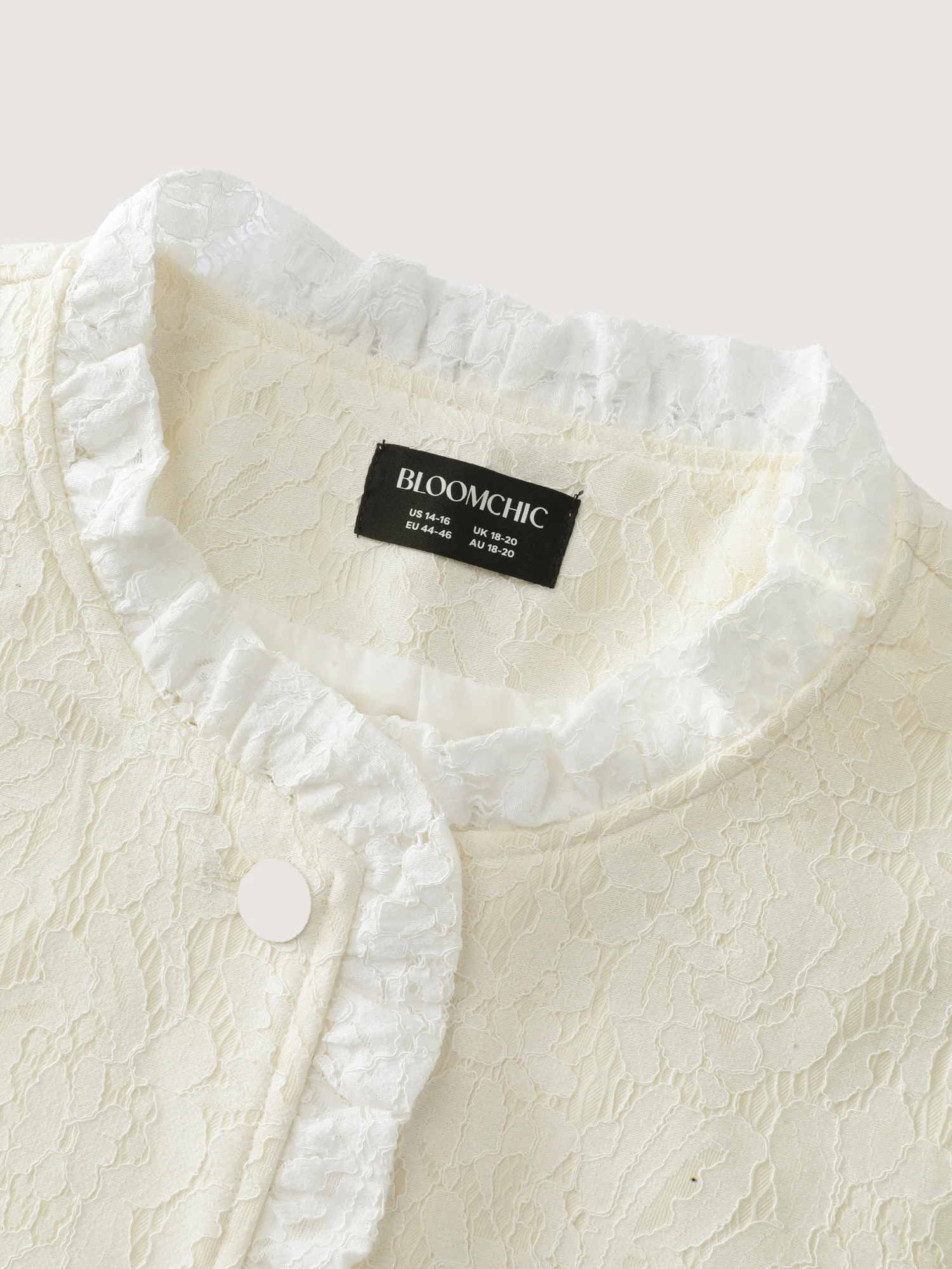 Lace Trim Metal Buttons Blazer - Image 8
