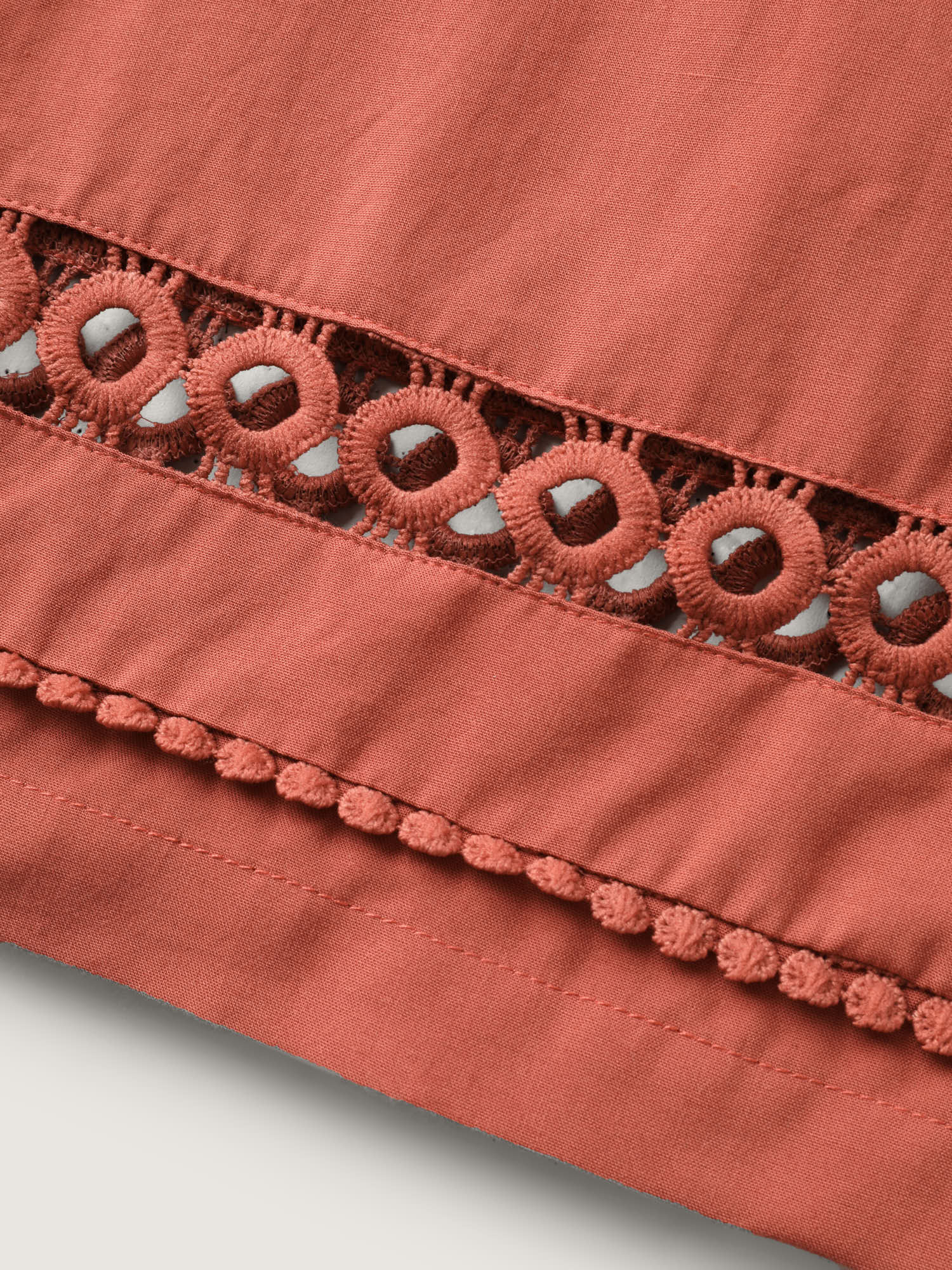 Lace Trim Plain Straight-Leg Pants - Image 7