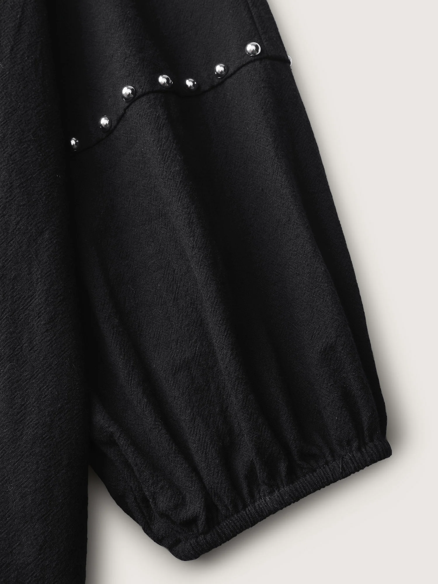 Lace Trim Rivets Cut-Out Blouse - Image 6