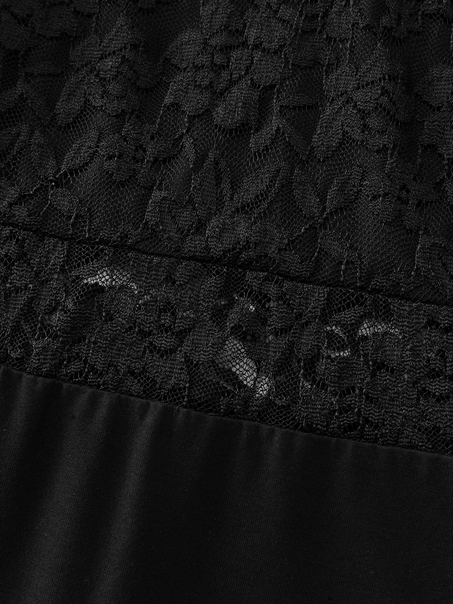 Lace Trim Semi-Sheer Waist Nightgown - Image 5