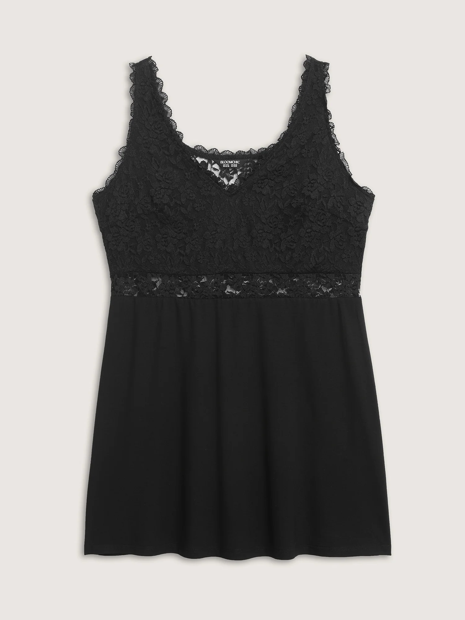 Lace Trim Semi-Sheer Waist Nightgown - Image 7