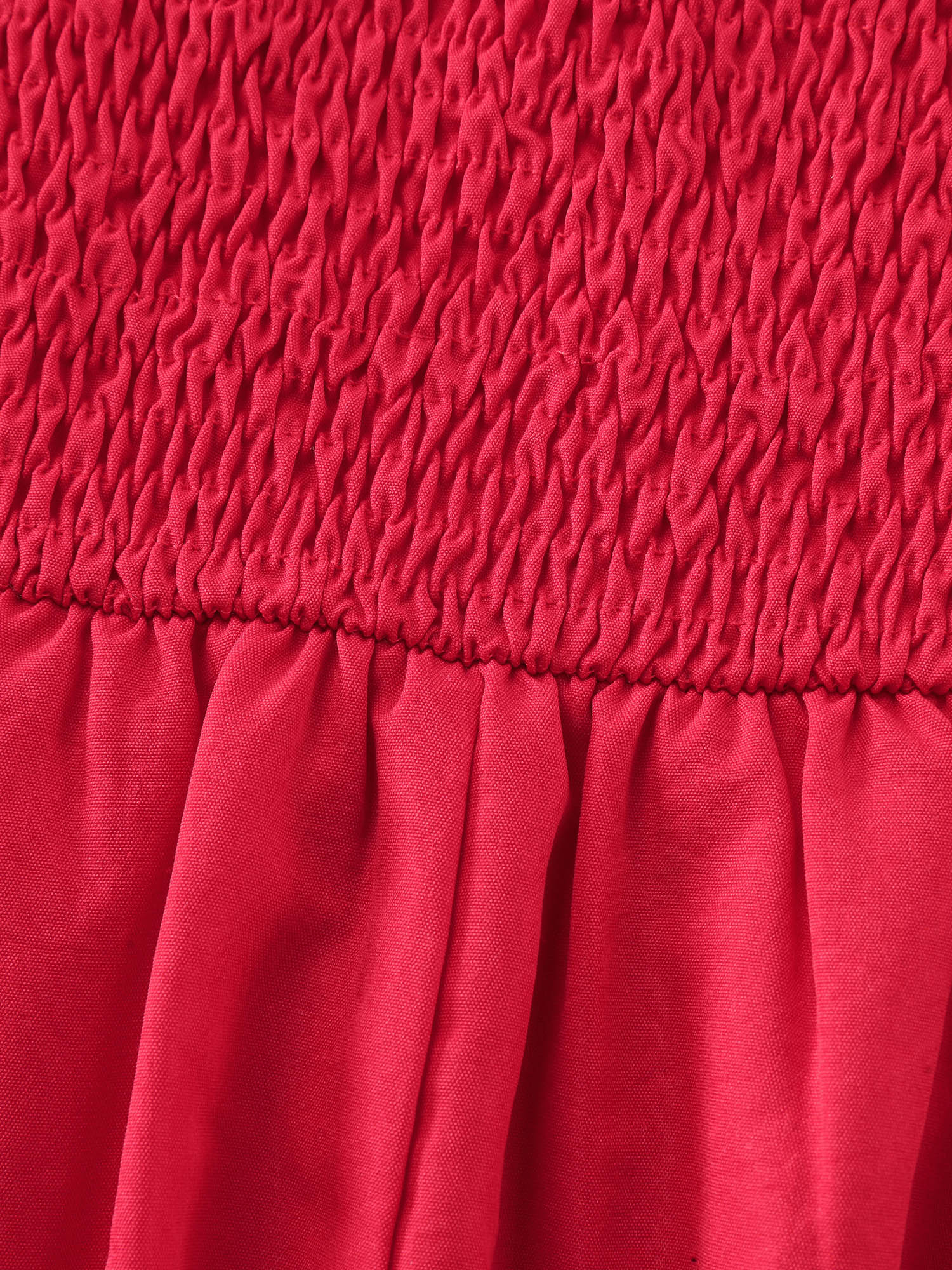 Lace Trim Shirred Back Flared Blouse - Image 6