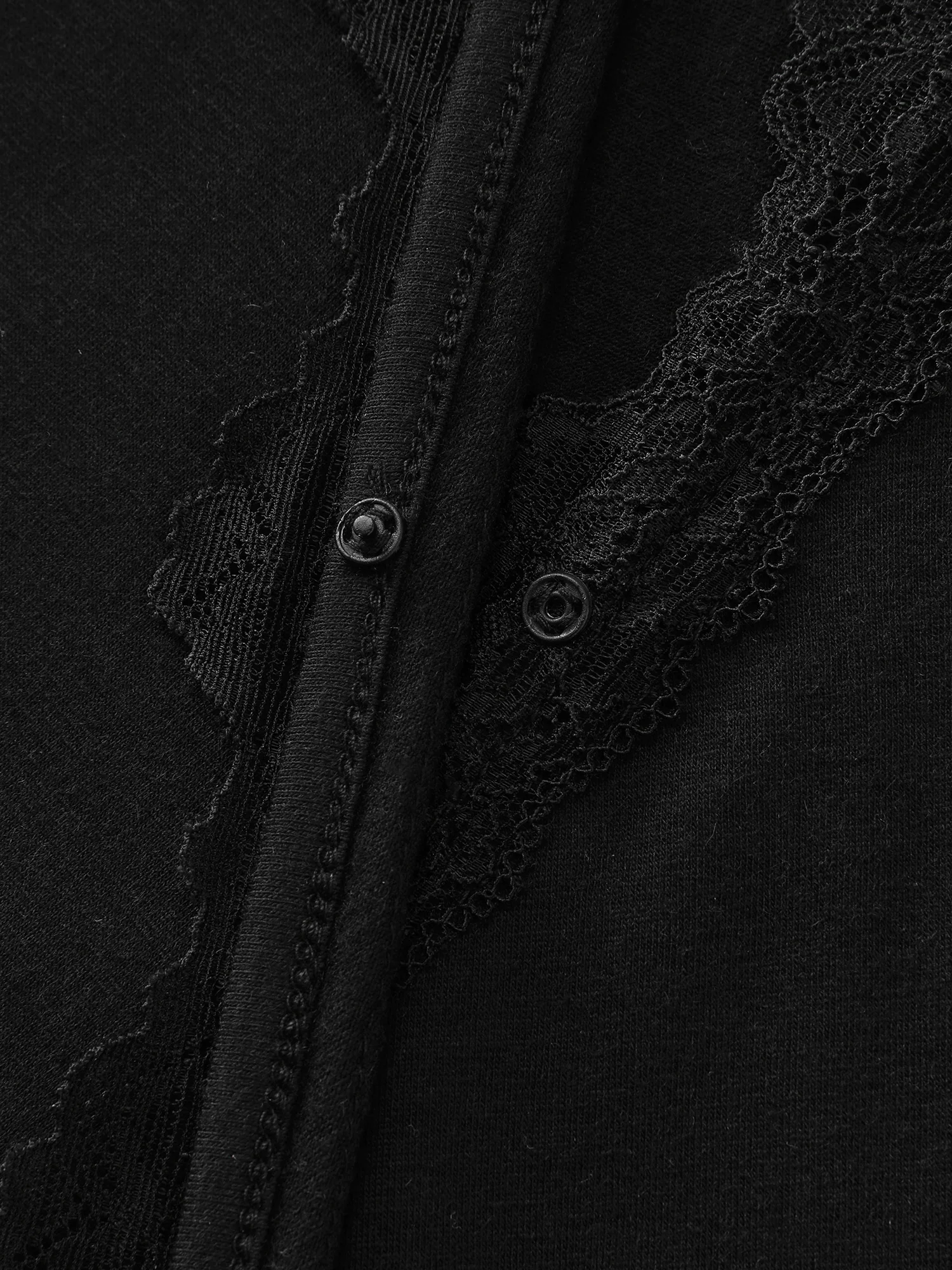 Lace Trim Side-Tie Pockets Sleep Dress - Image 6