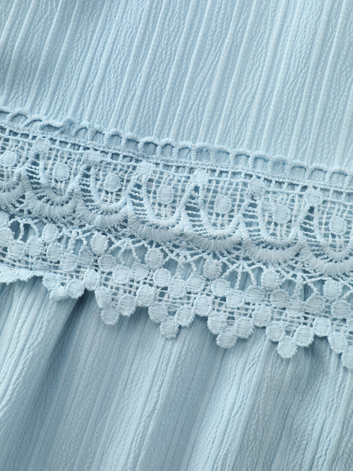 Lace Trim Tiered Plain Maxi Skirt - Image 8