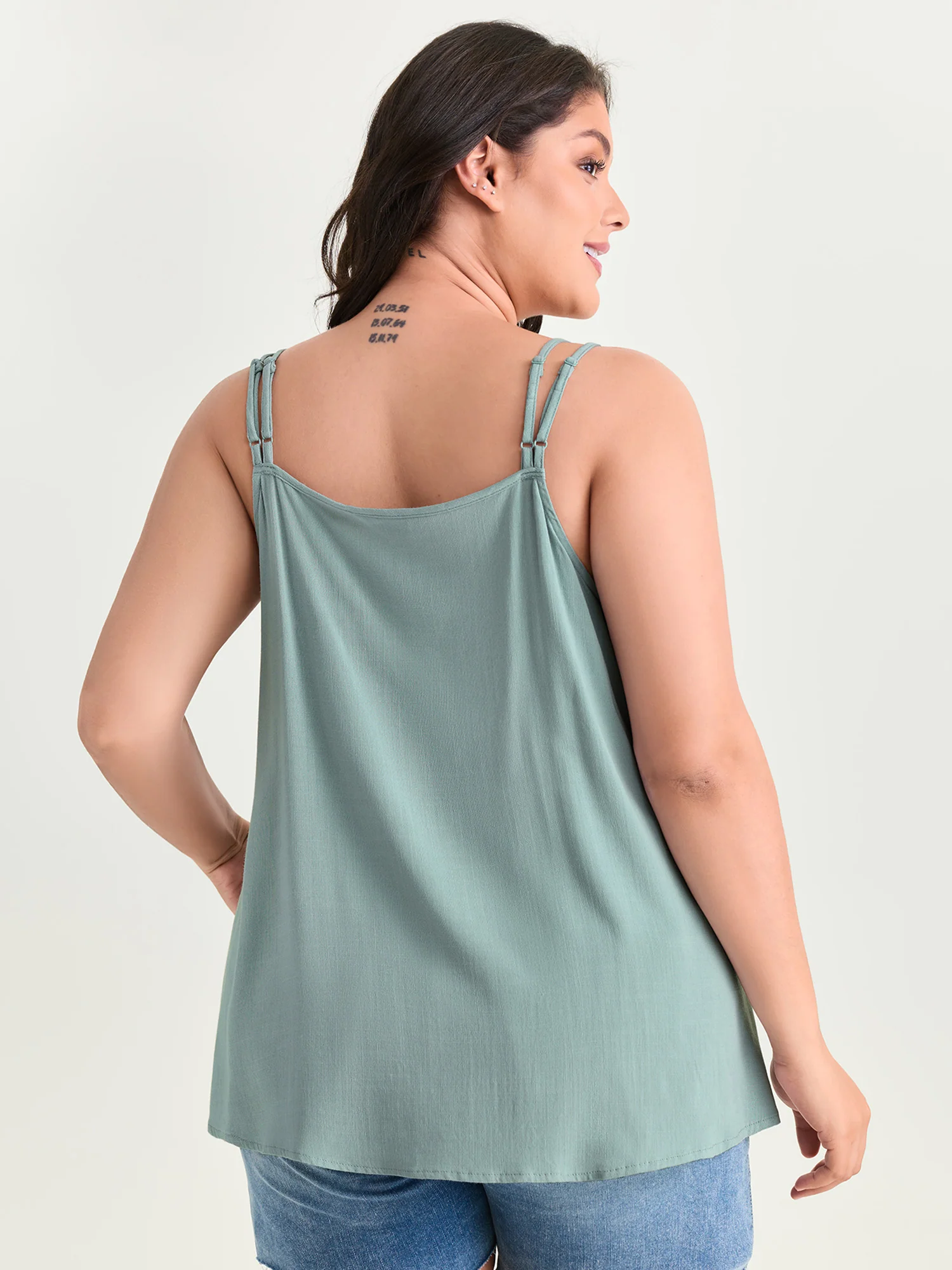 Lace Trim V-Neck Tank Top - Image 4