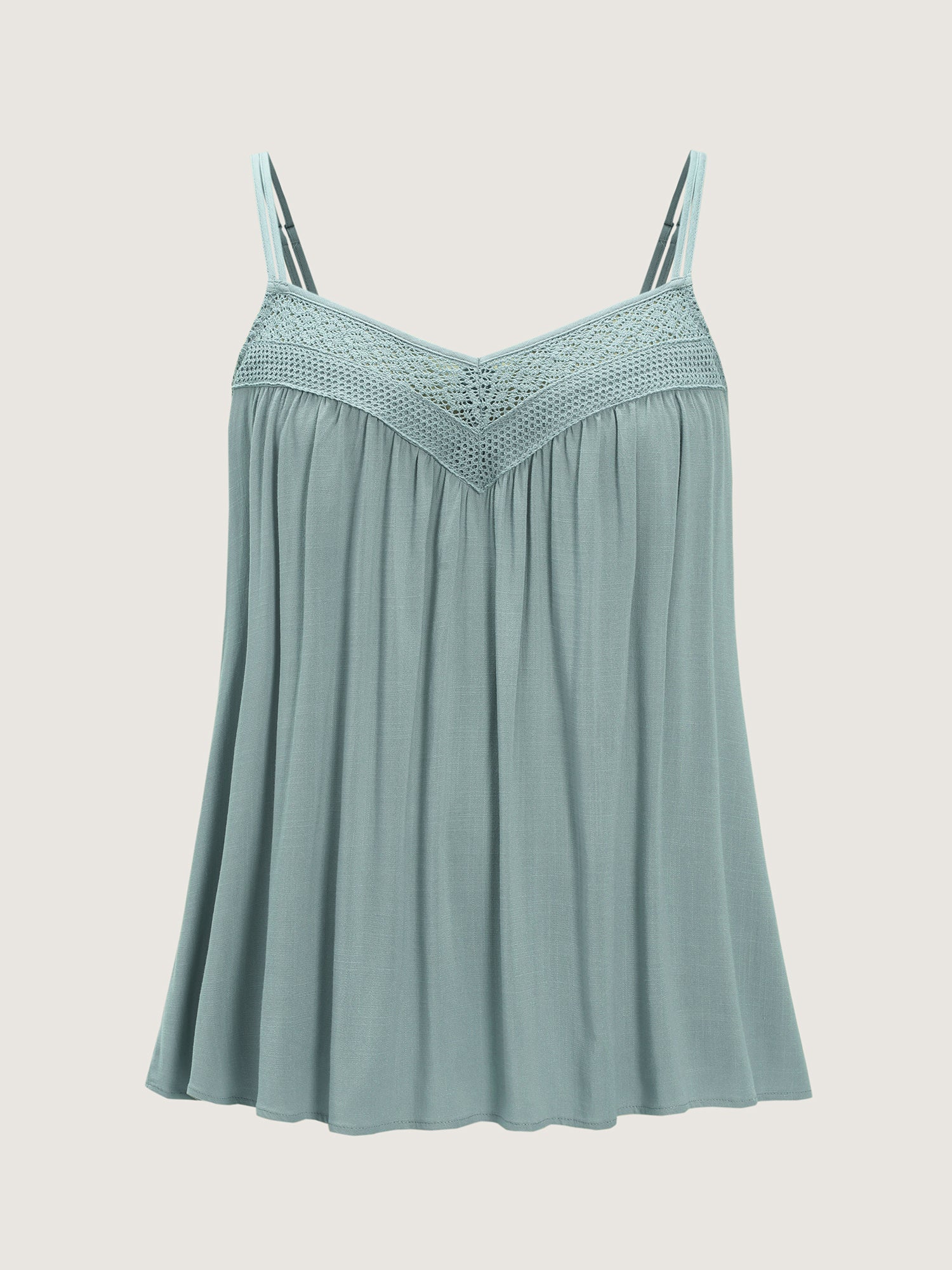 Lace Trim V-Neck Tank Top - Image 7