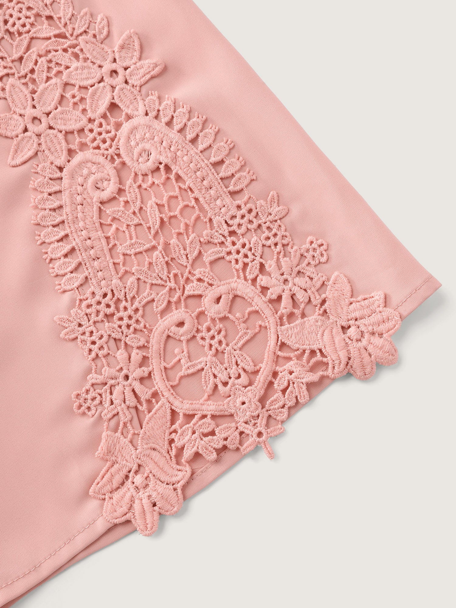 Lace V-Neckline Cut-Out Sleeve Blouse - Image 5