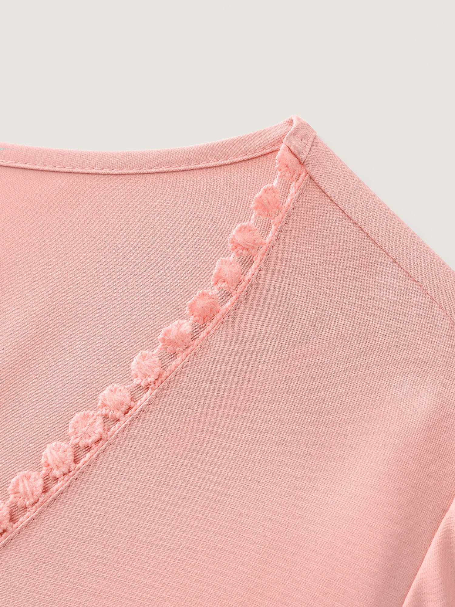 Lace V-Neckline Cut-Out Sleeve Blouse - Image 6