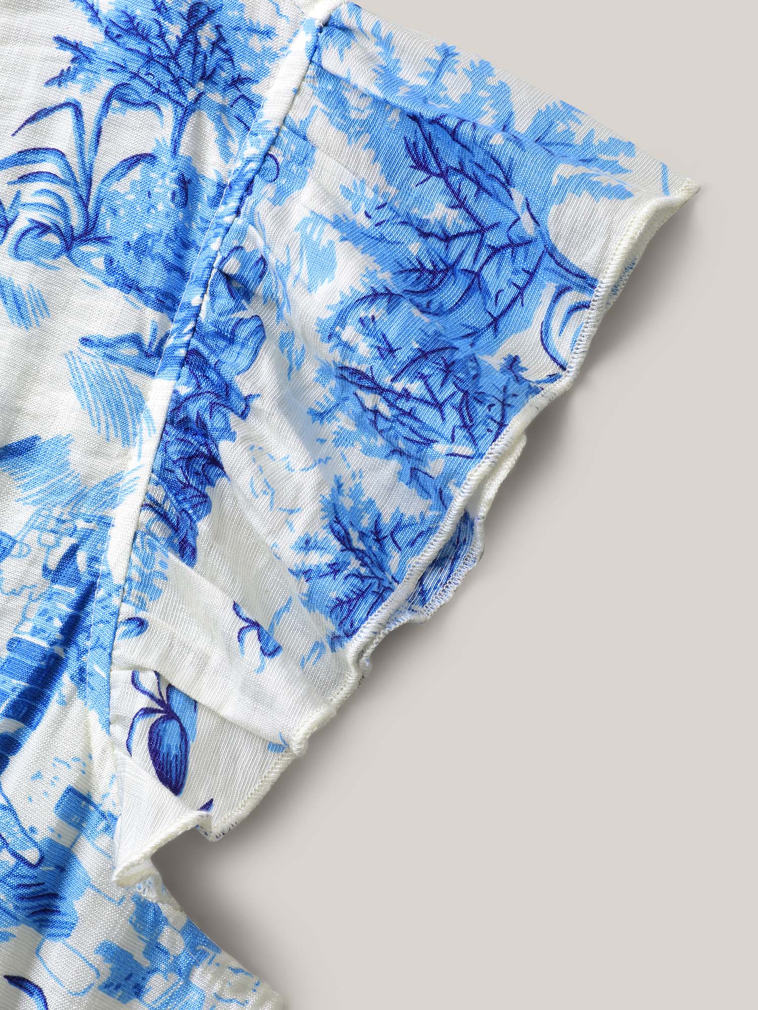 Landscape Floral Print Cinched-Waist Maxi Dress - Image 6