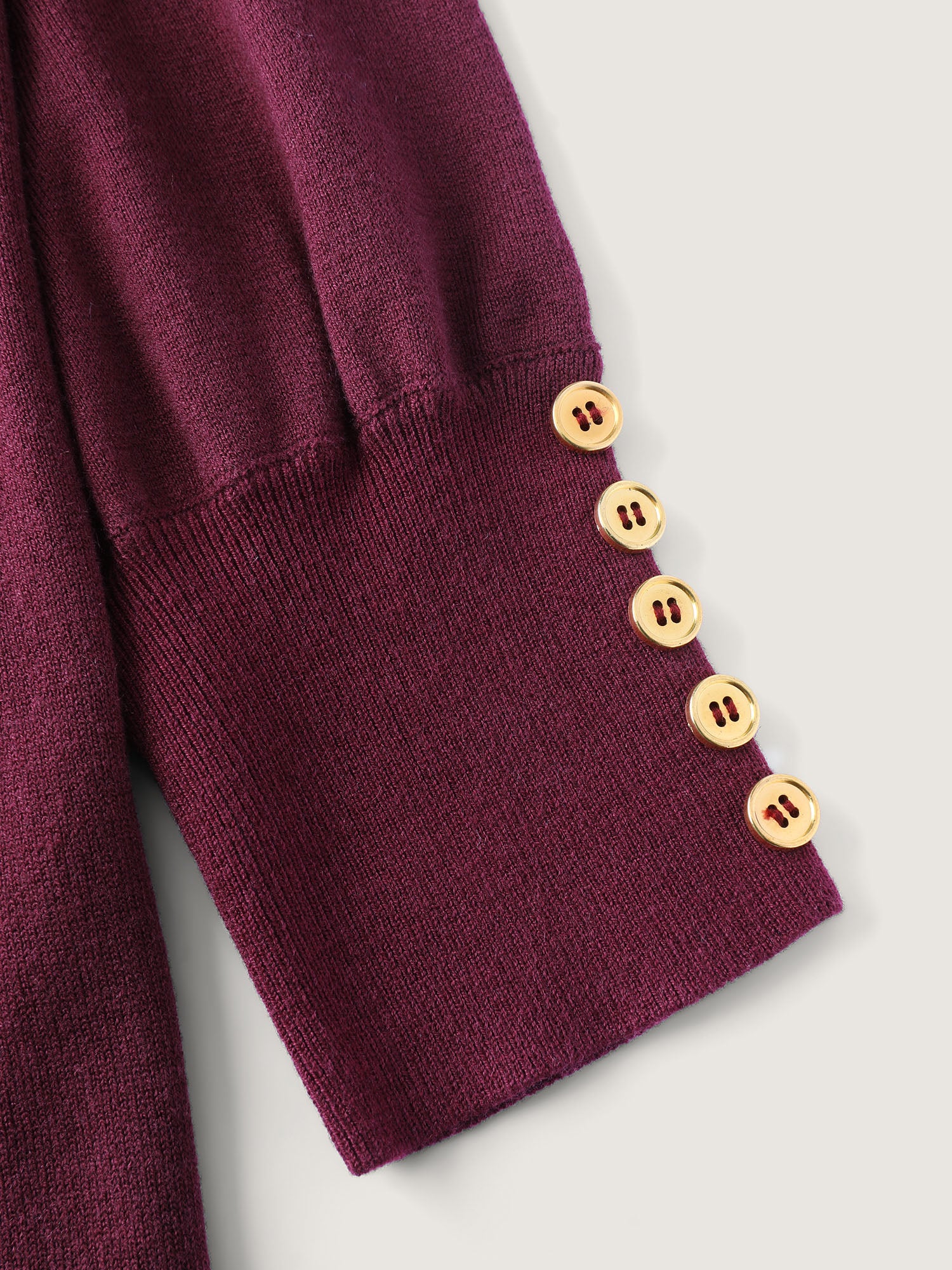 Lantern Sleeve Button Detail Pullover - Image 6