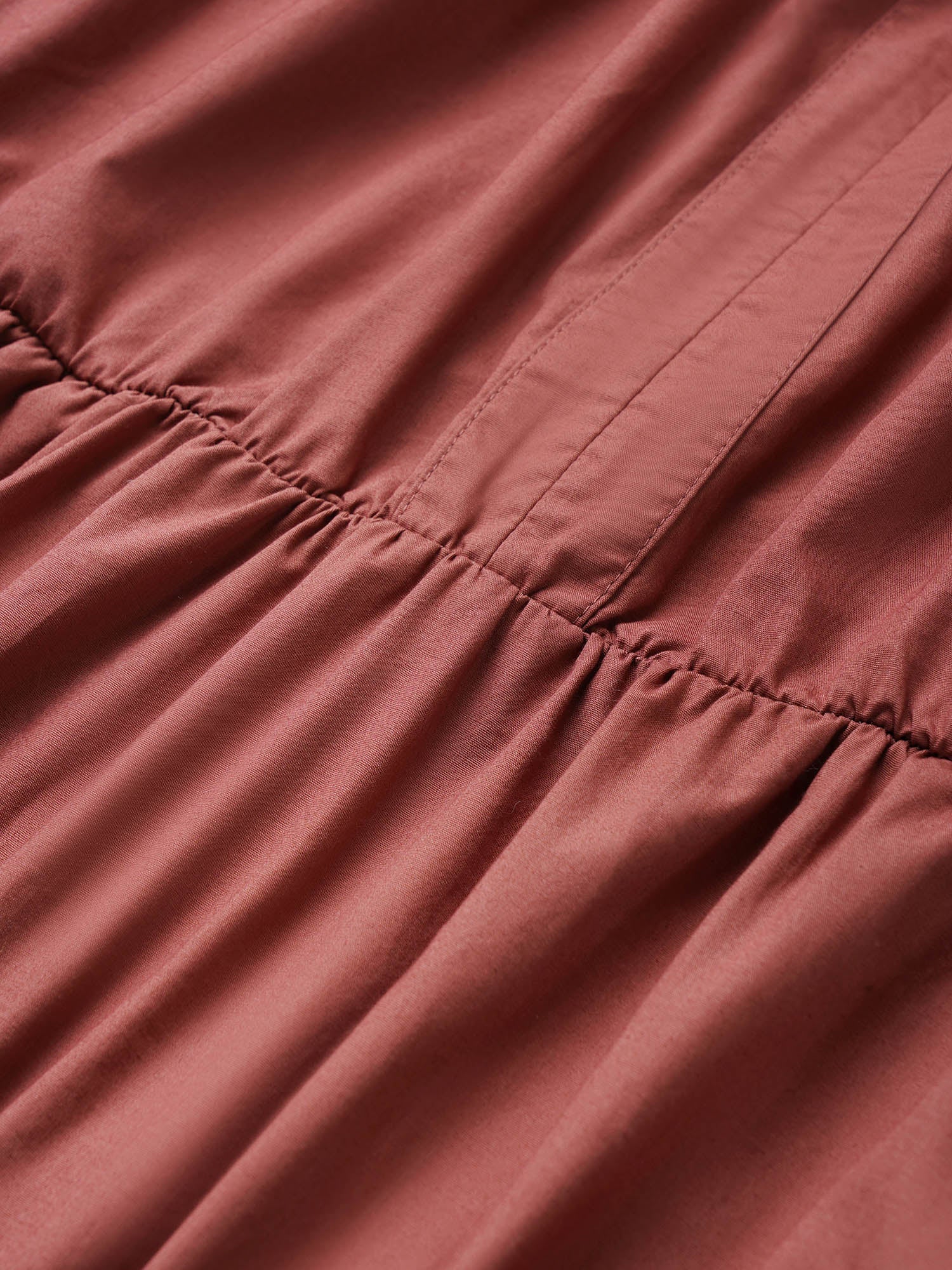 Lapel Collar Gathered Pocket Lantern Sleeve Dress - Image 6