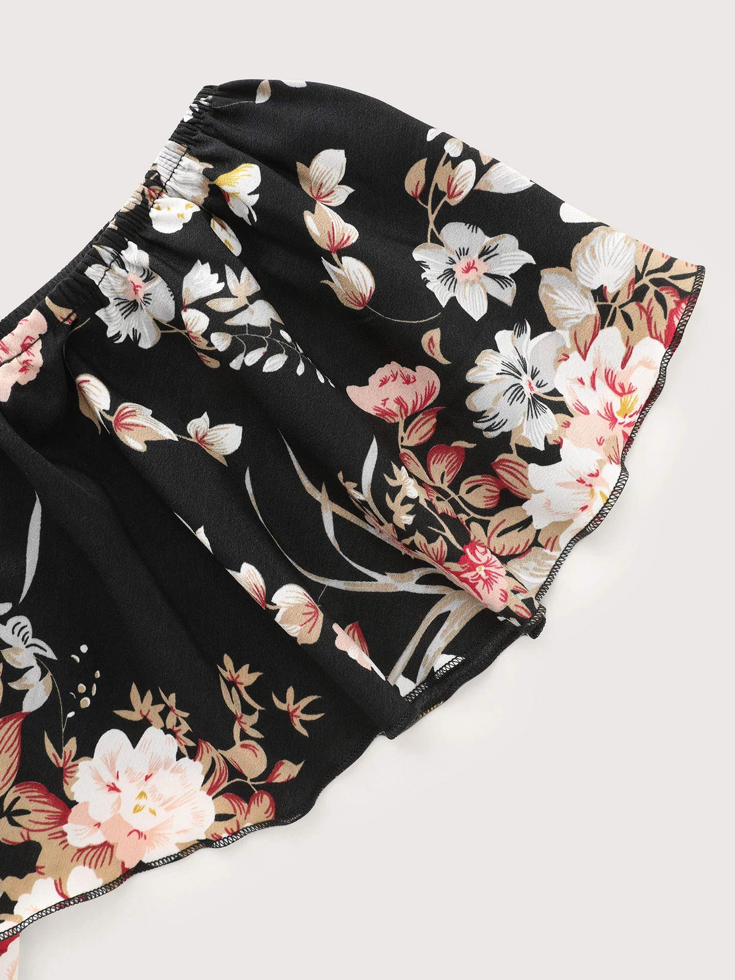 Large Floral Print Cold-Shoulder Blouse - Image 6