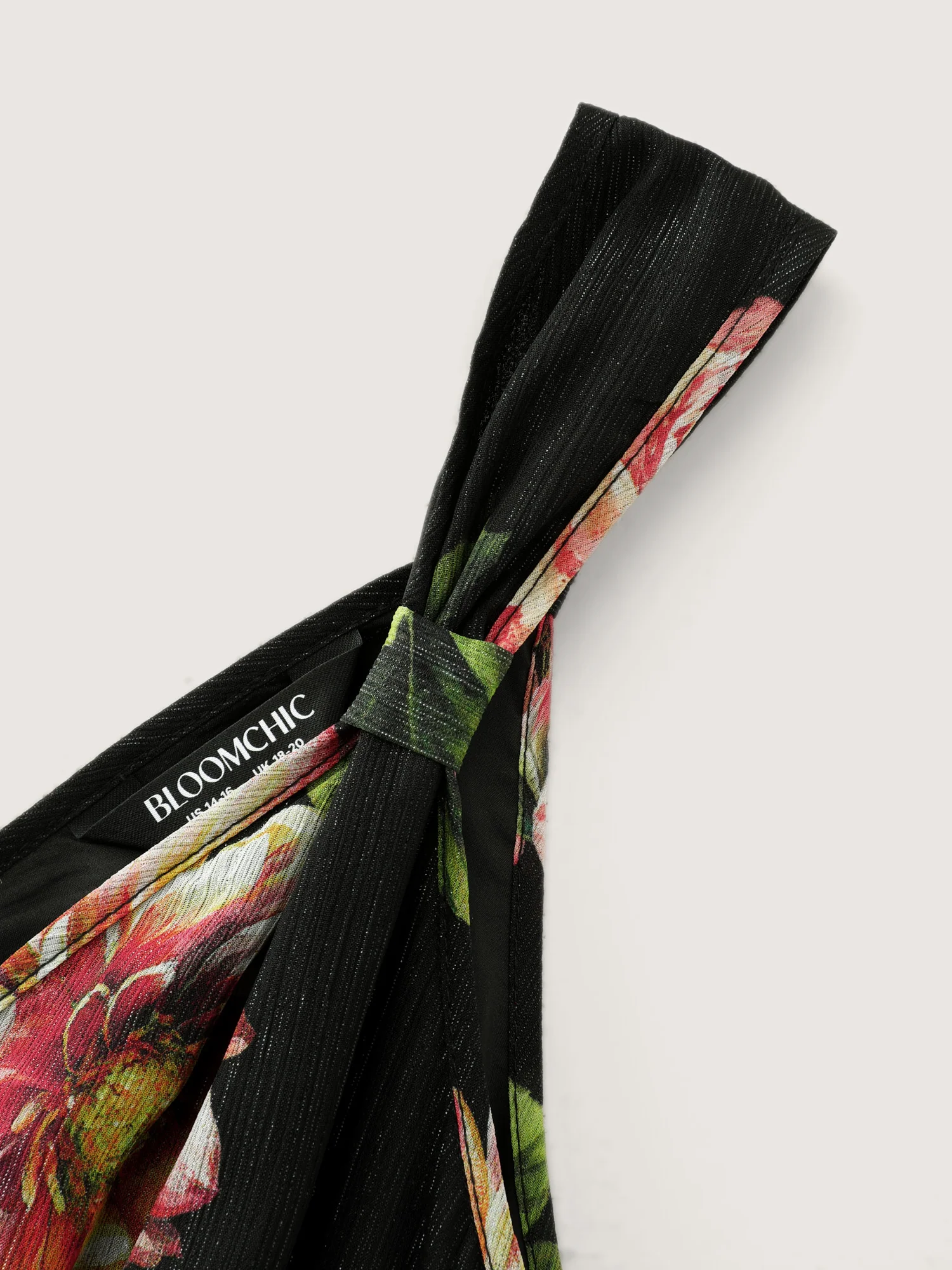 Large Floral Print Pleated Flowy Maxi Dress - Image 5