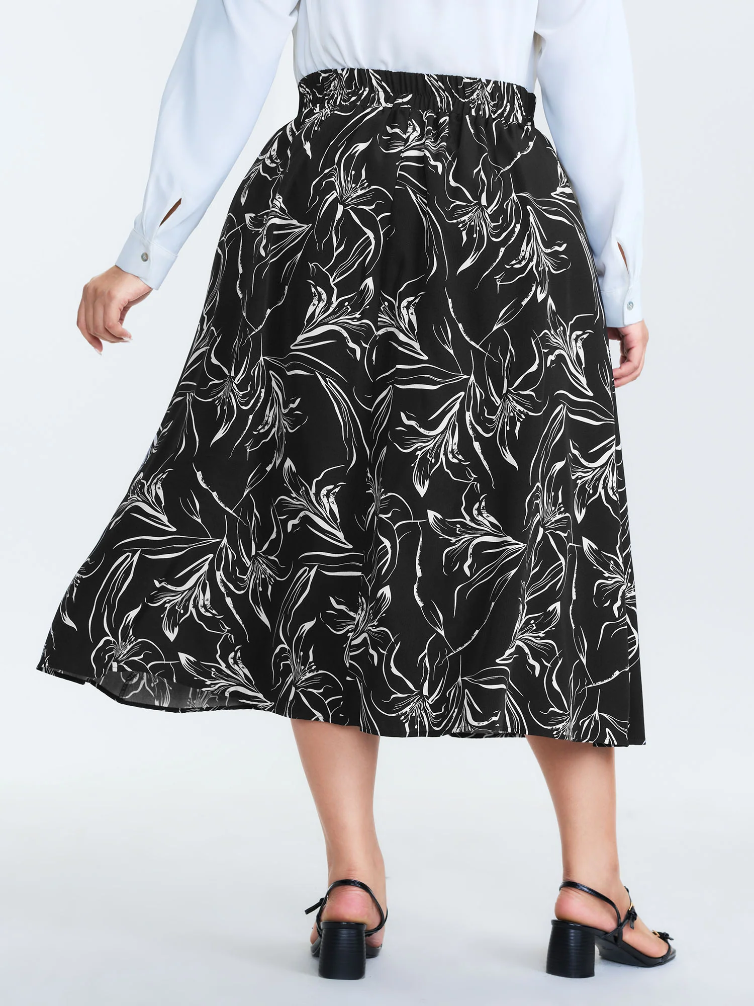 Large Floral Print Pocket Maxi Skirt - Image 5