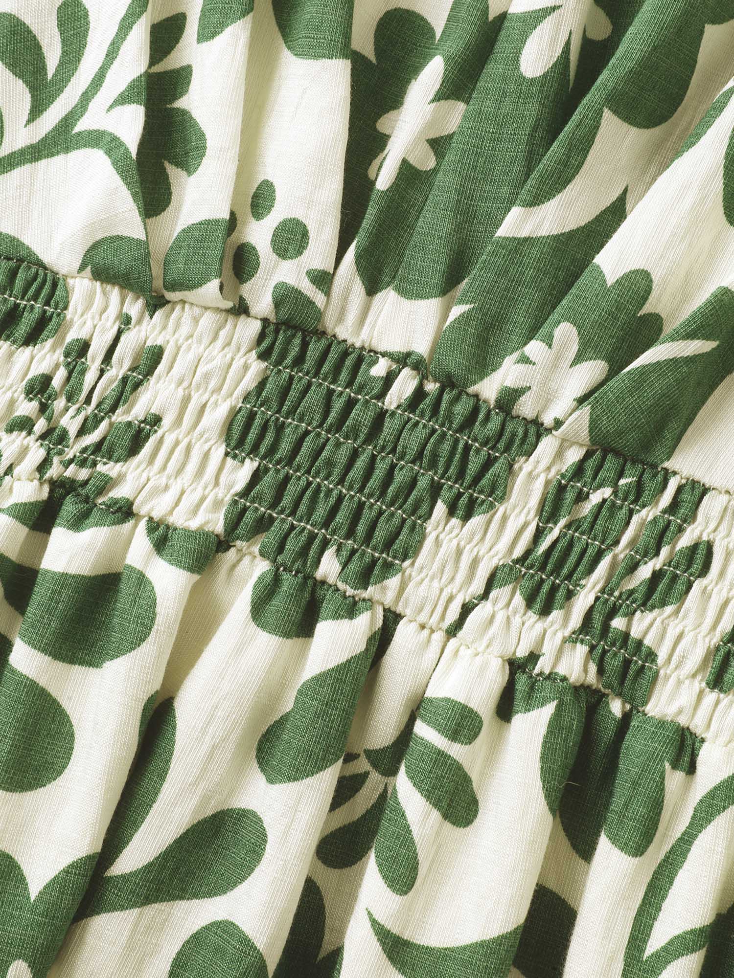 Large Floral Print Pockets Midi Dress - Image 7