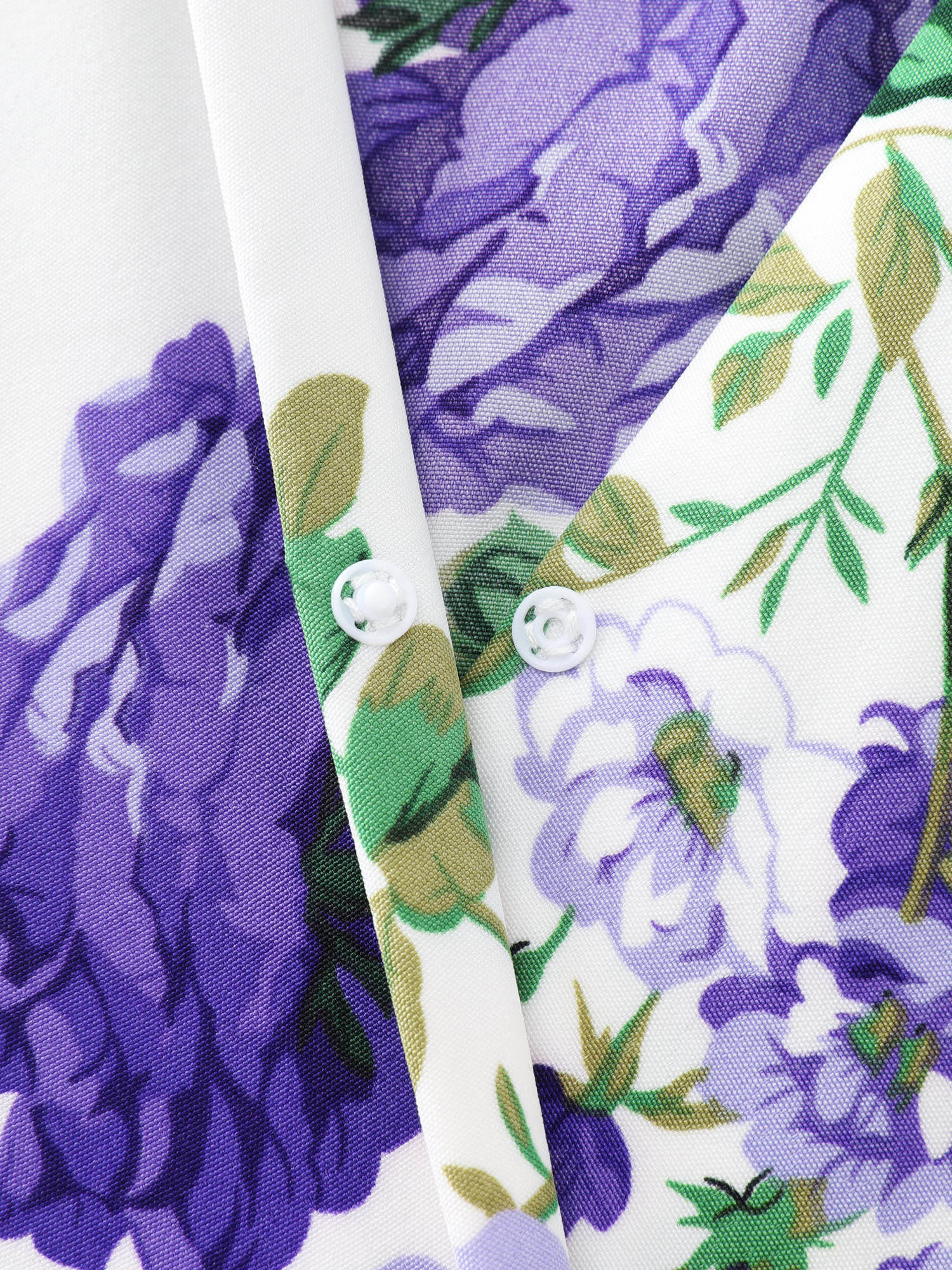 Large Floral Print Wrap Pockets Midi Dress - Image 5