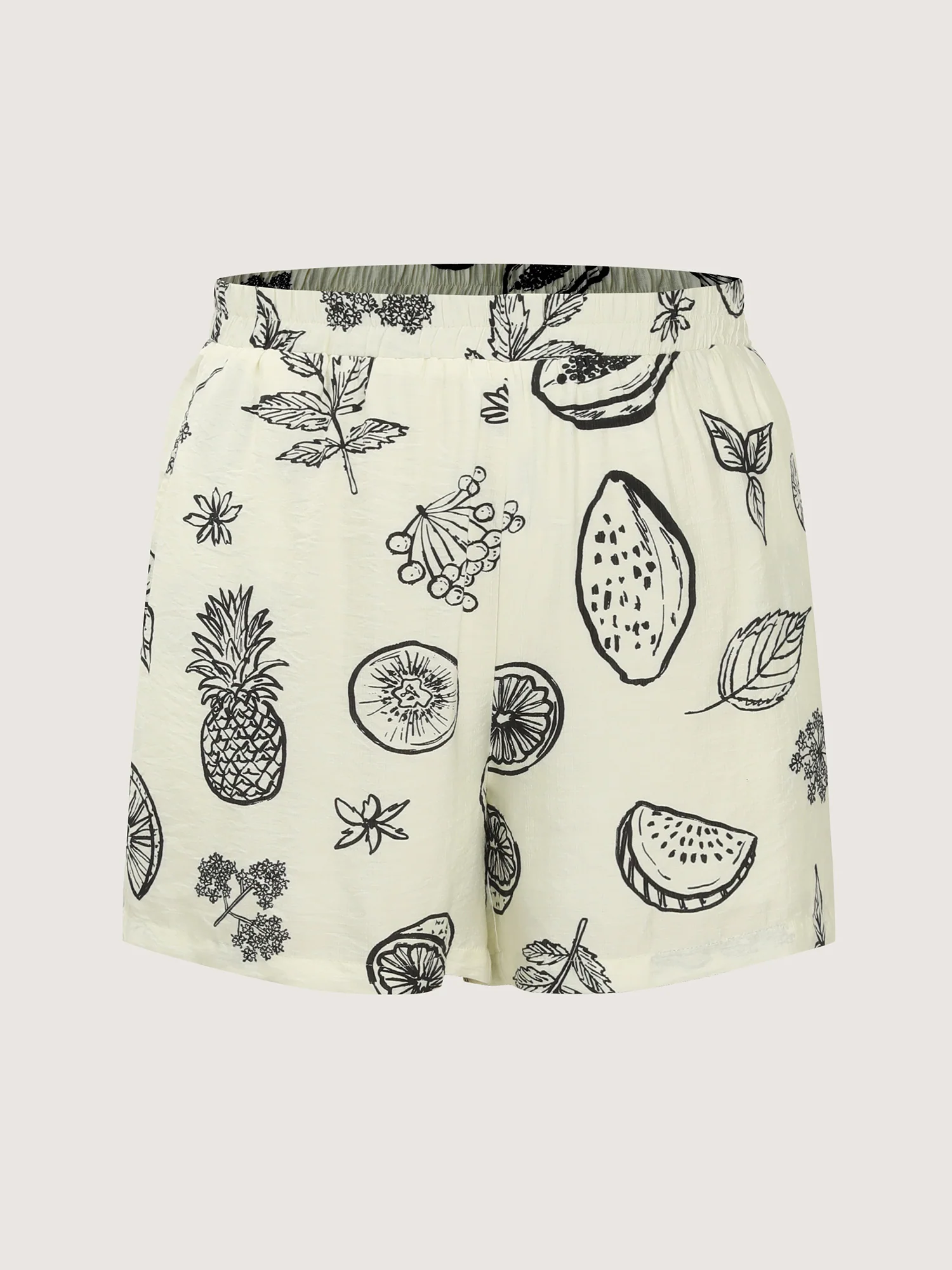 Large Fruit Print Straight-Leg Shorts - Image 8