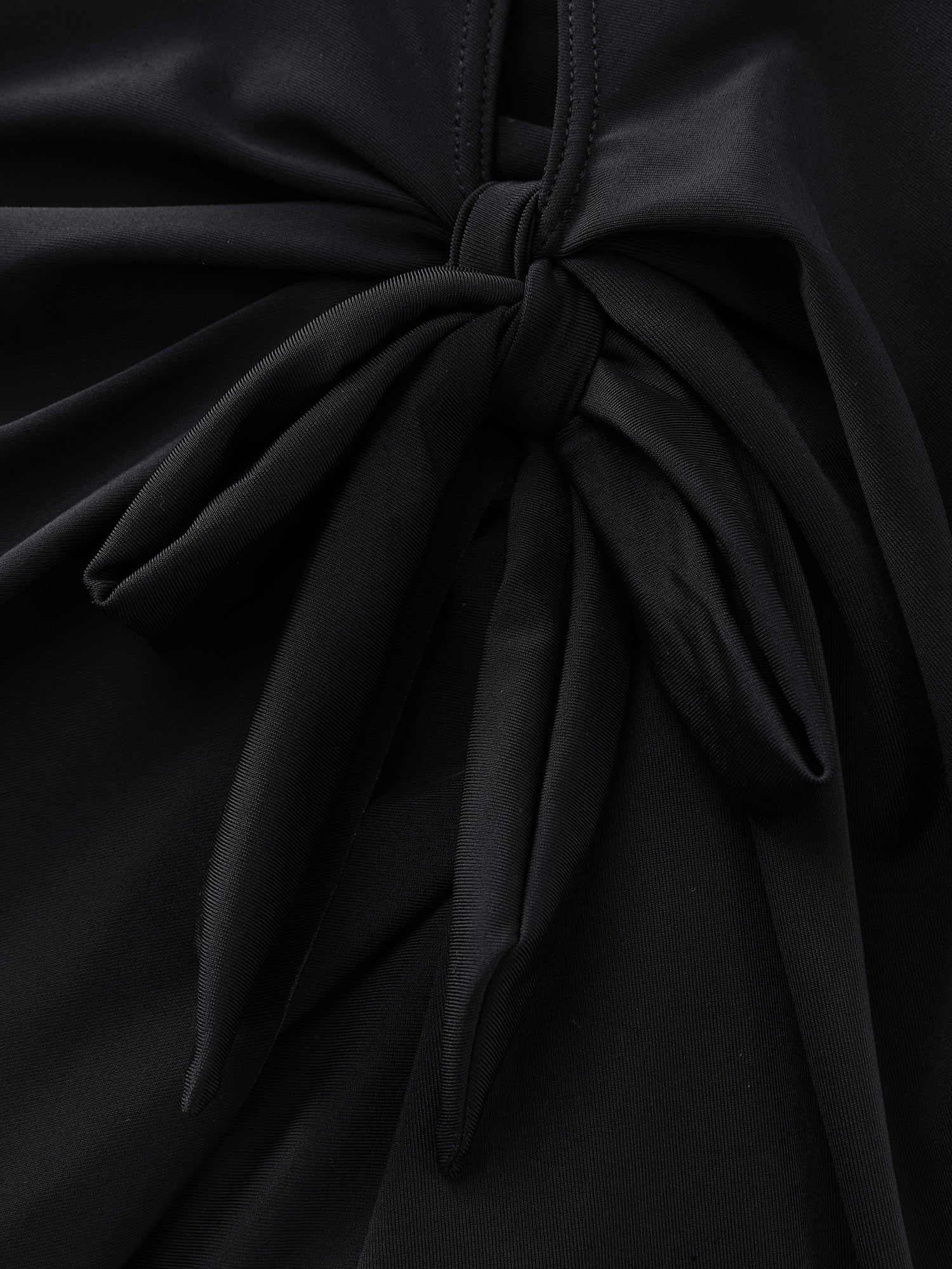Laser Cut Arc-Shaped Hem Knotted Swim Dress - Image 7