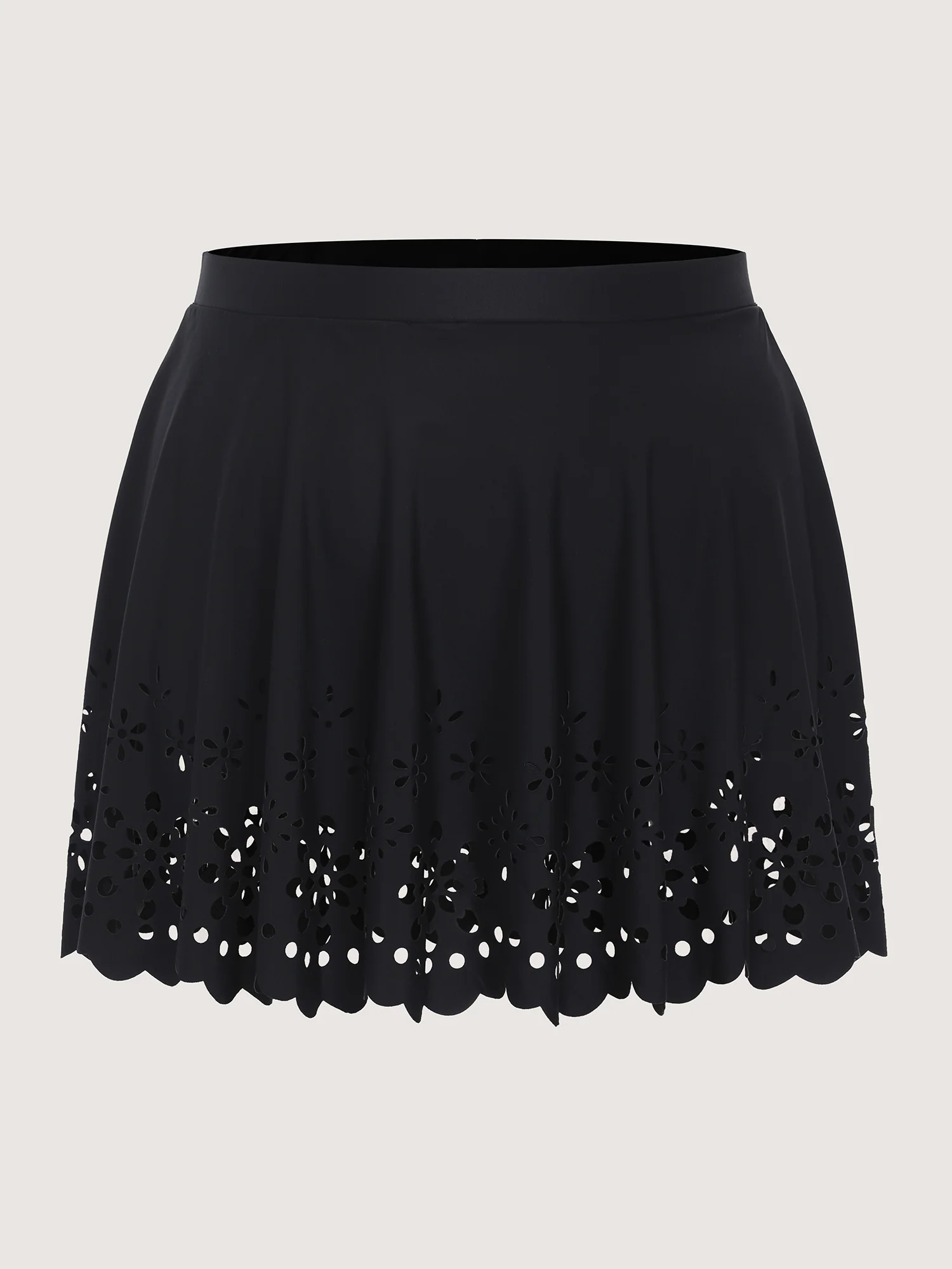 Laser Cut-Out Pleated Swim Skirt - Image 6