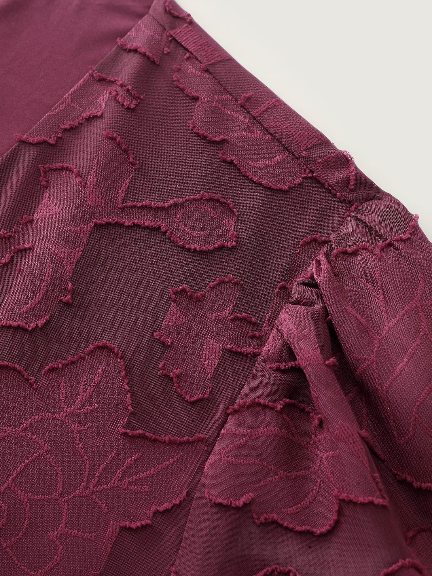 Laser Cut Shirred Waist Button Blouse - Image 6