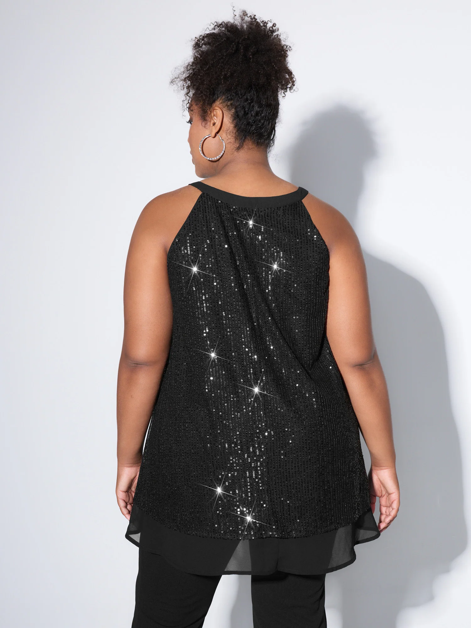 Layered High-Low Hem Tunic Tank Top - Image 4