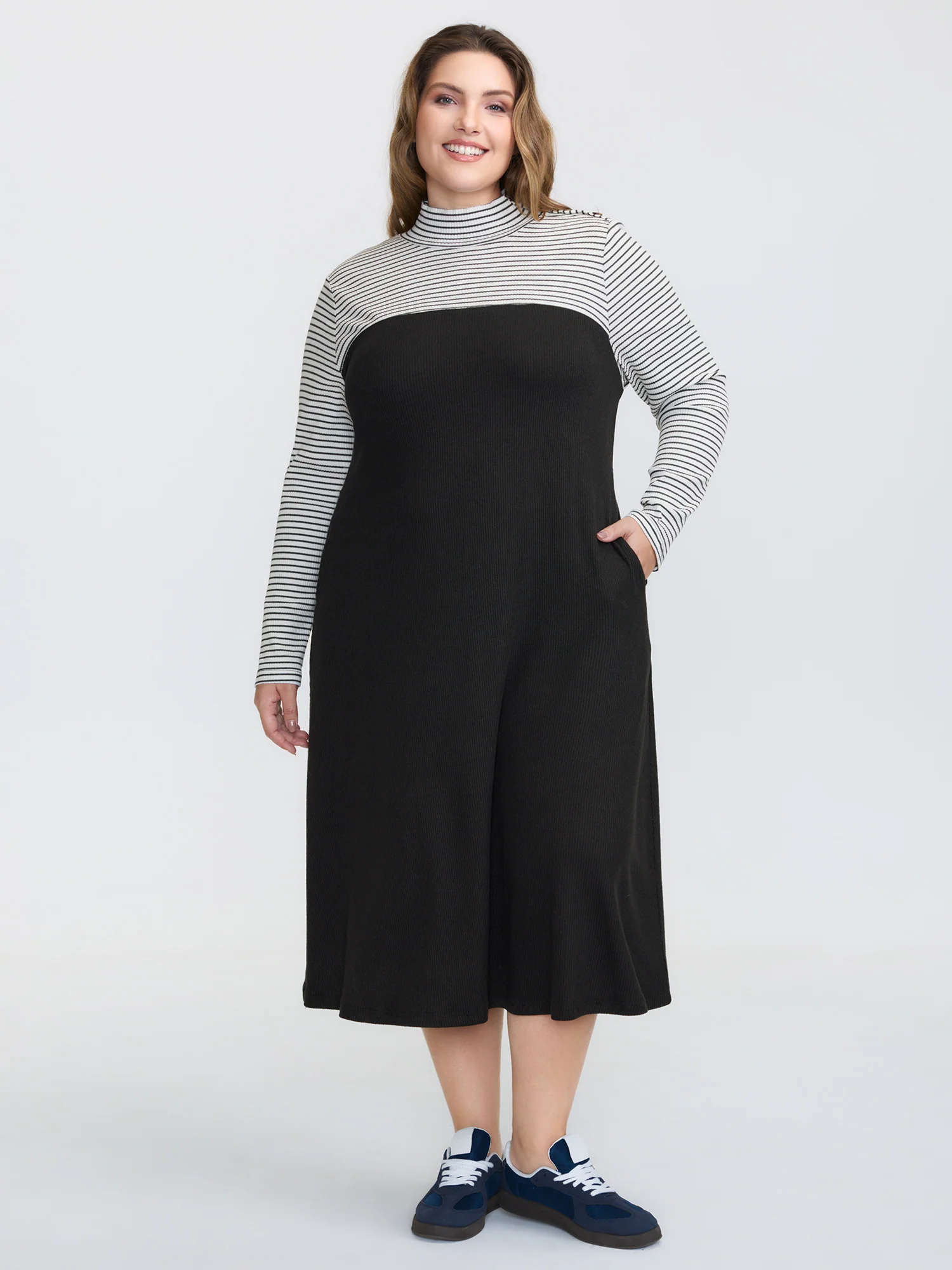 Layered Keep it Casual Stripe Midi Dress - Image 3