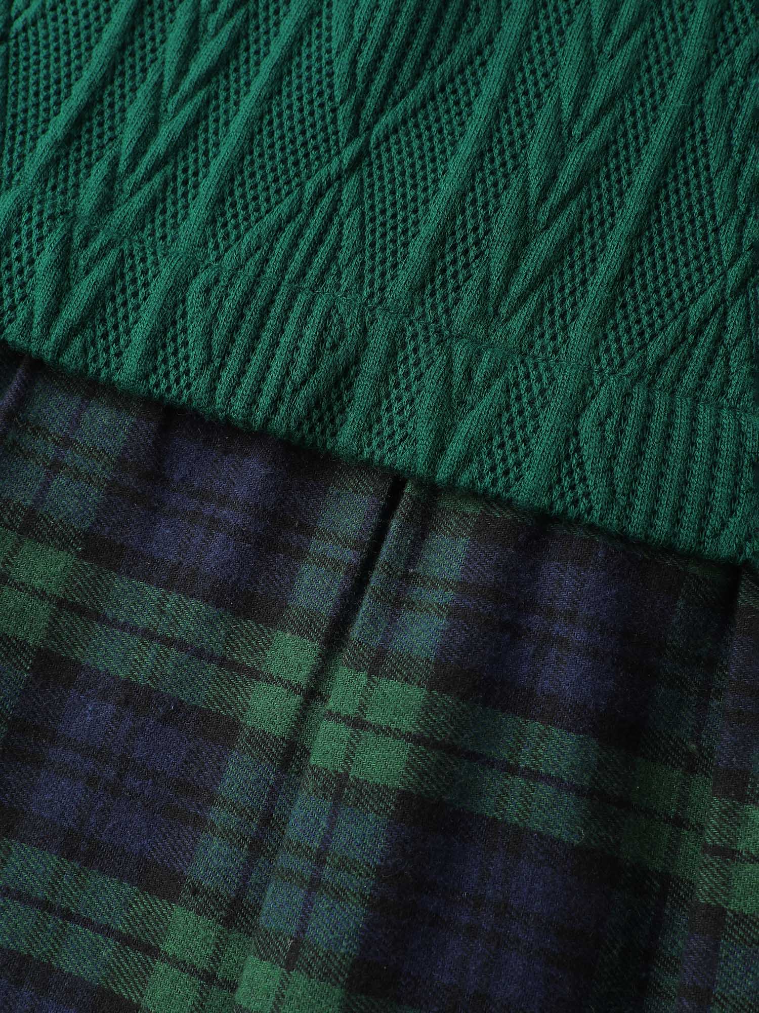 Layered Plaid Pockets Mini Dress - Image 5