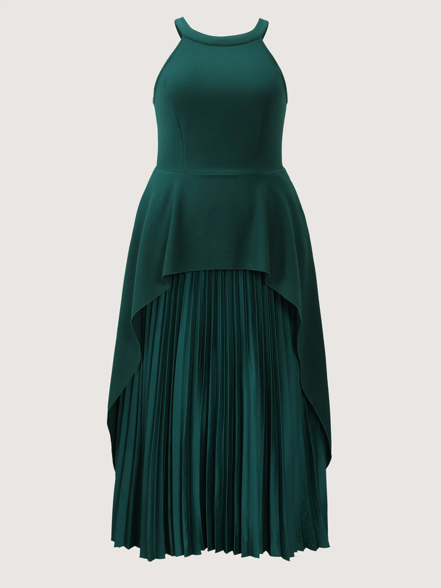 Layered Pleated Skirt Sleeveless Maxi Dress - Image 7