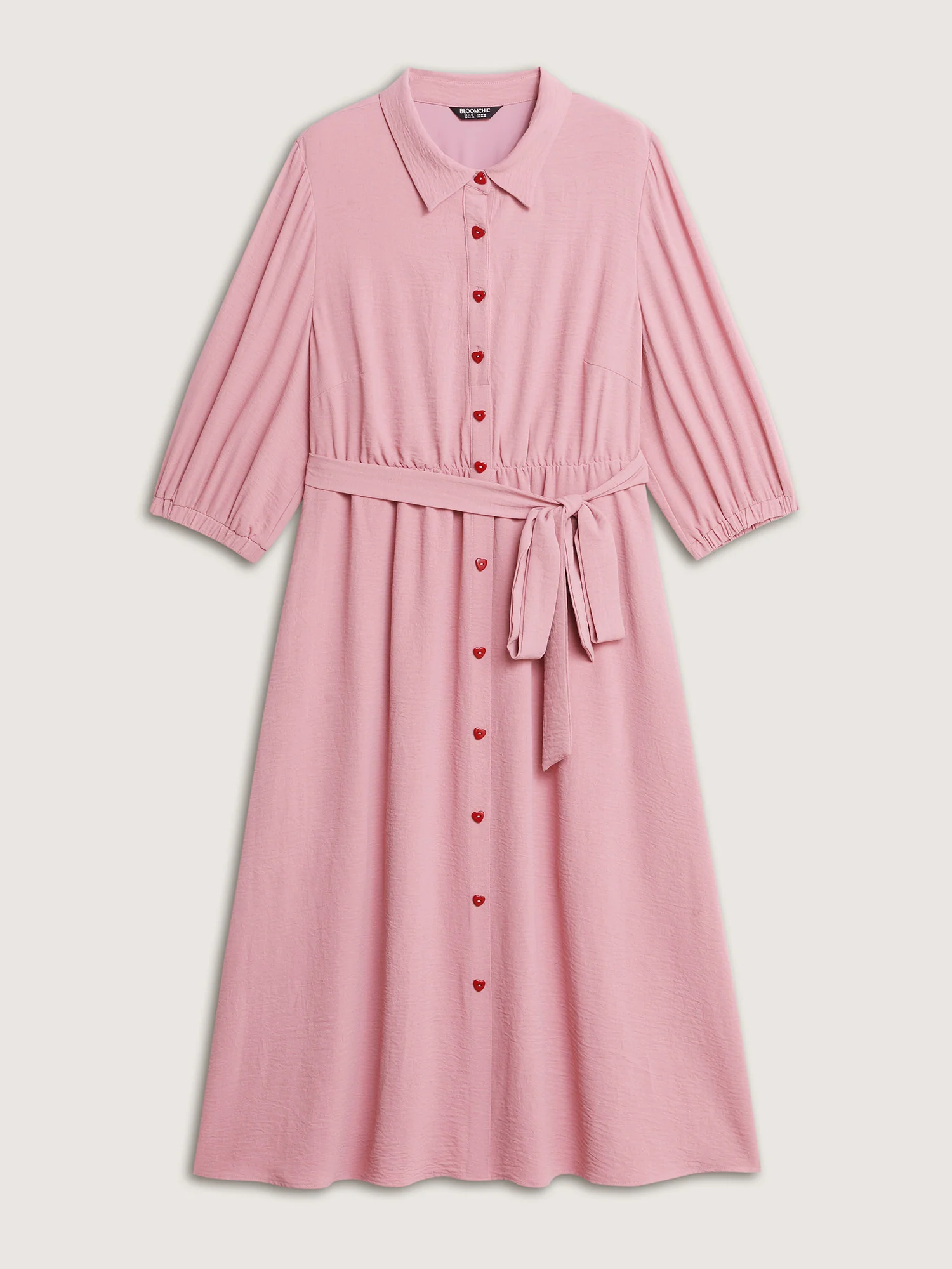 Layered Pleated Waist-Tie Shirt Dress - Image 8