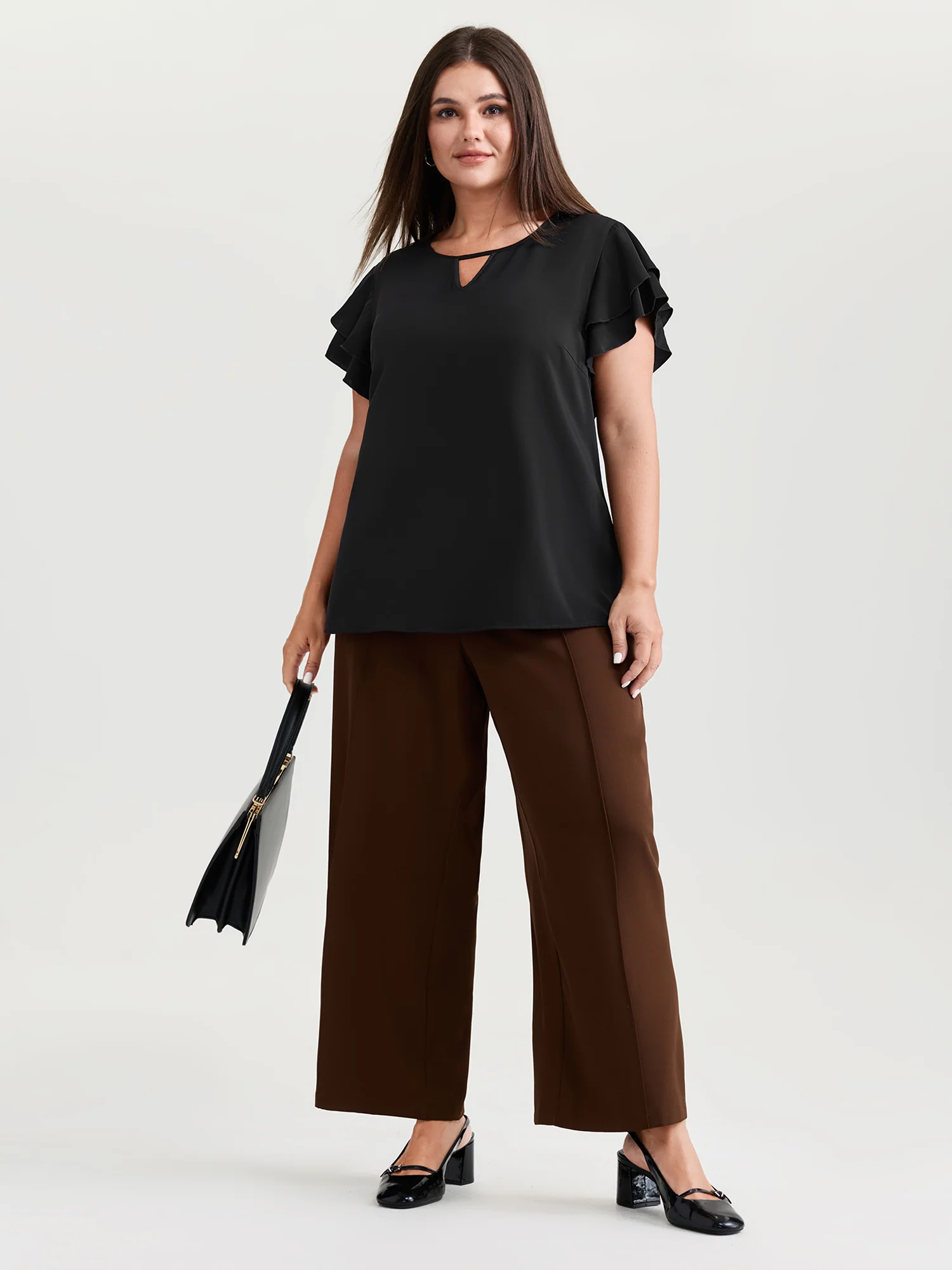 Layered Ruffled Arm-Friendly Sleeve Blouse - Image 3