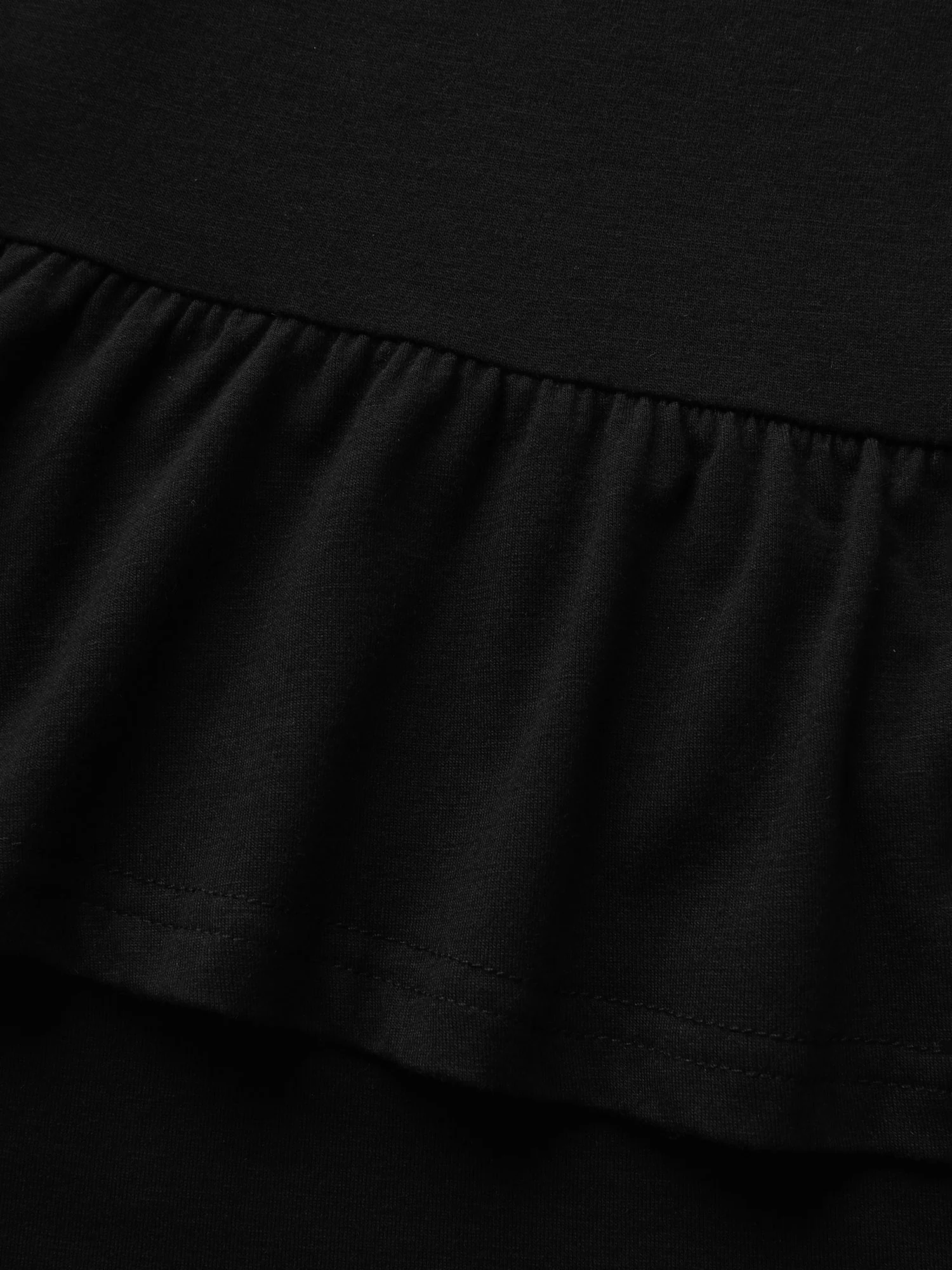 Layered Ruffled Flare Hem Capri Pants - Image 7
