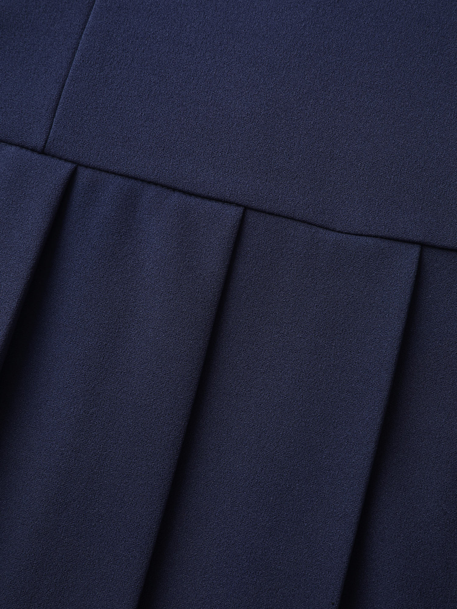 Layered Waist-Defining Pleated Knee-Length Dress - Image 6