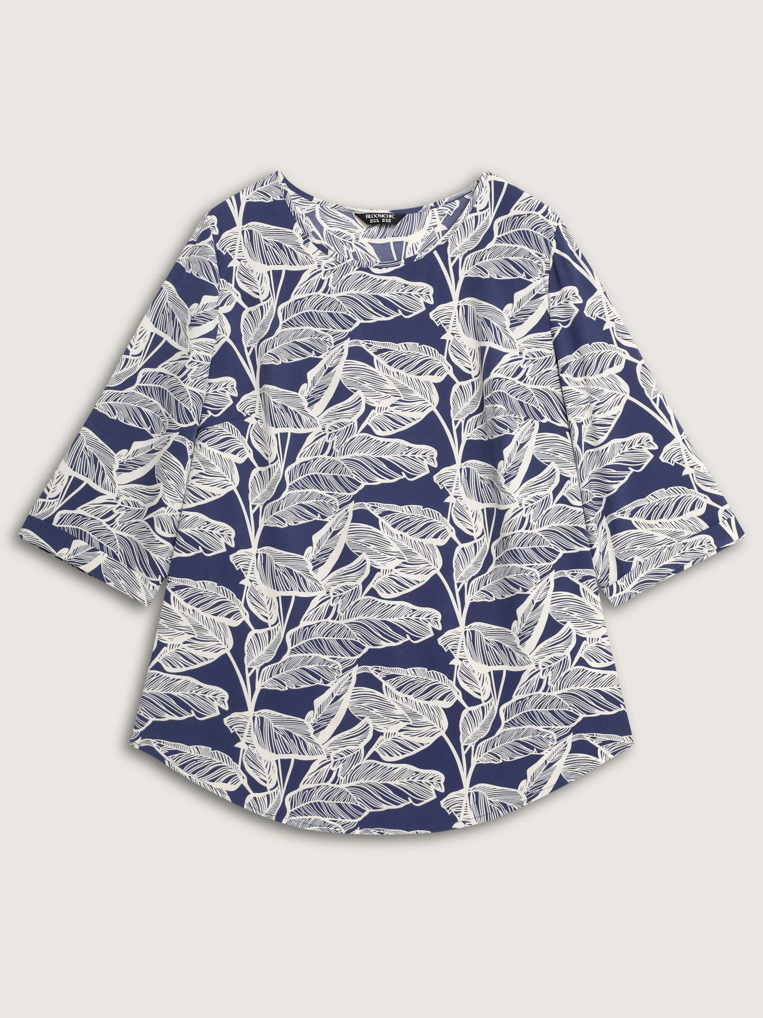 Leaf Print Button Back Blouse - Image 7